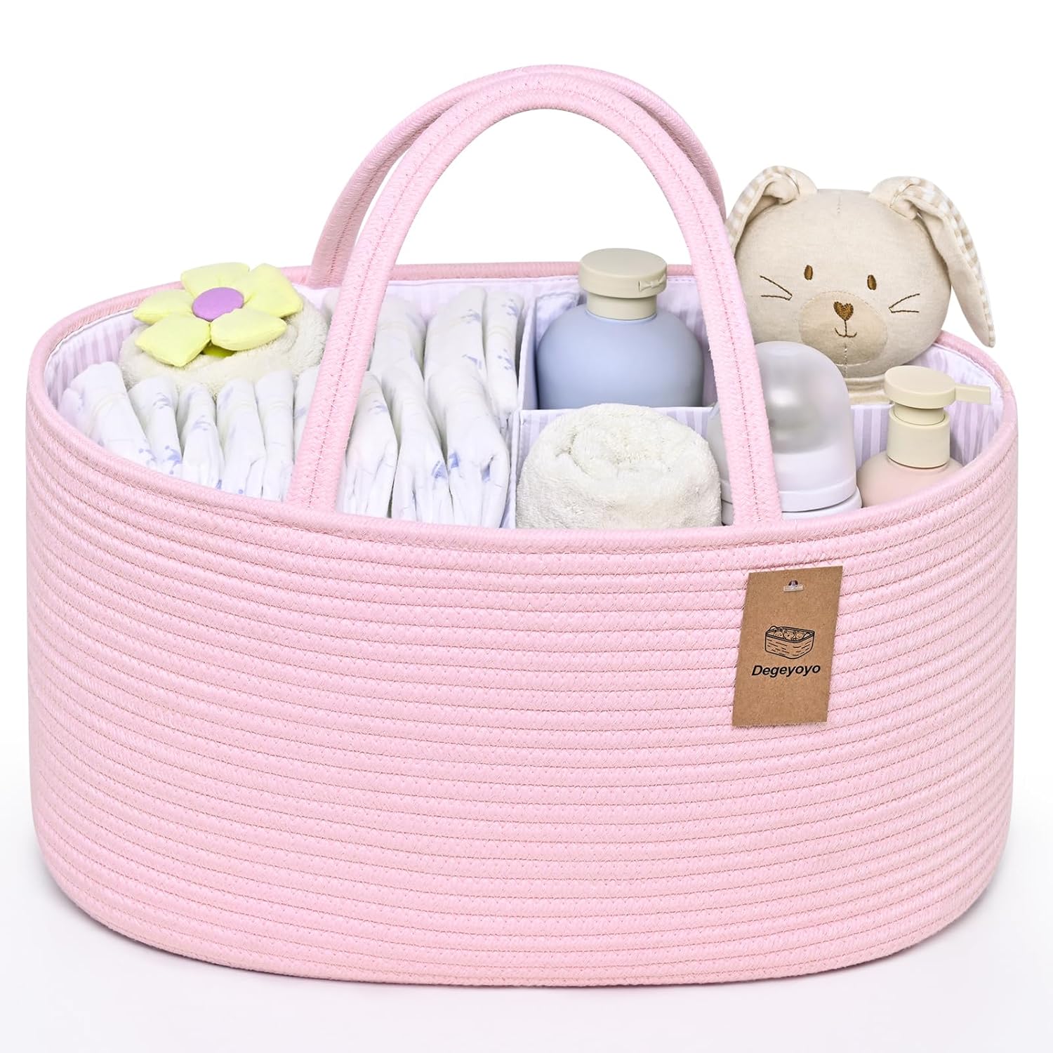 Baby Diaper Caddy Organizer with Removable Divider 1