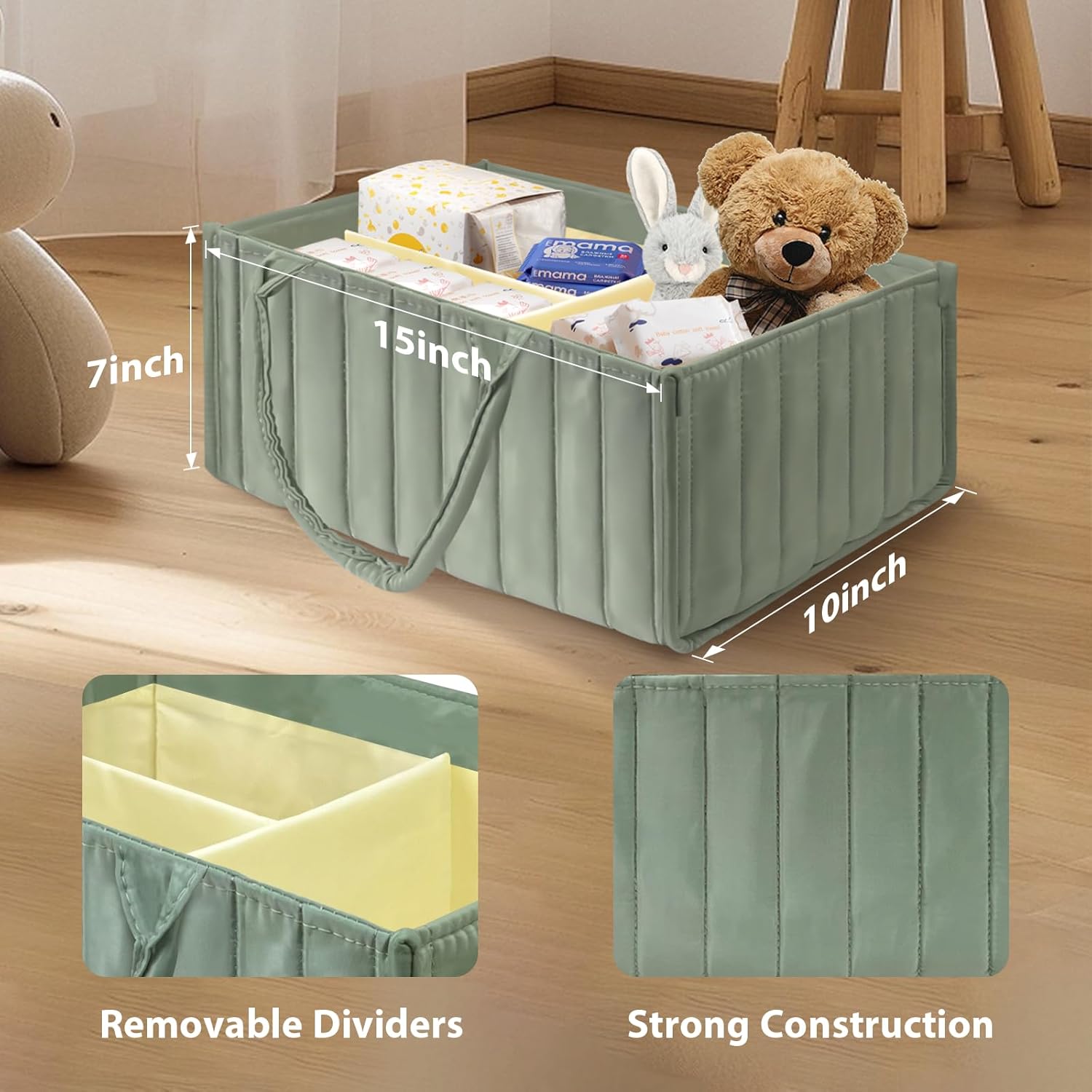 Baby Diaper Caddy Organizer Storage Basket
