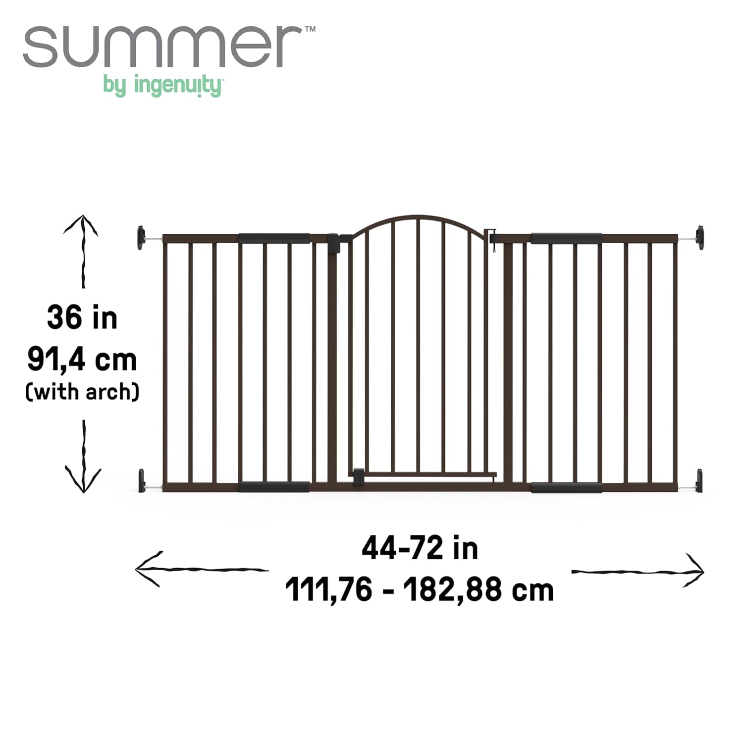 Summer Infant Extra Wide Metal Safety Gate with Auto Close Door