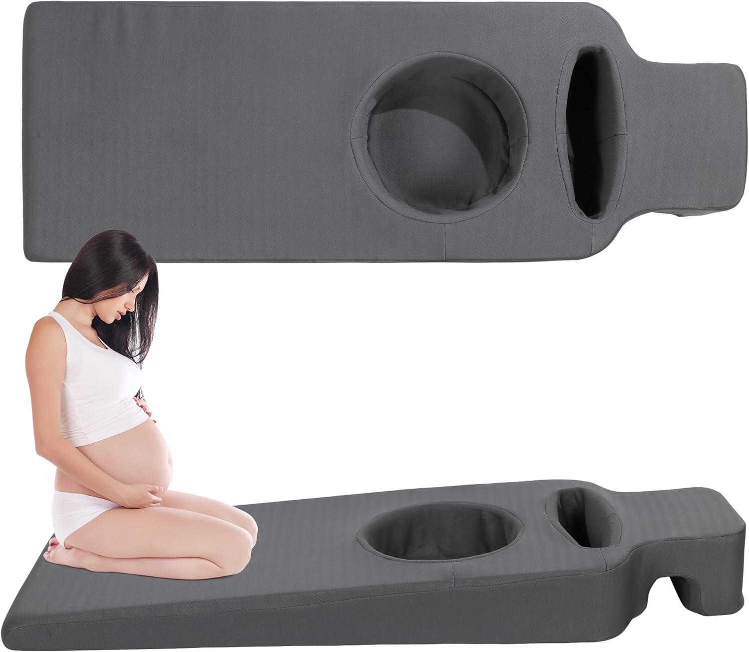 MABOZOO Pregnancy Pillow with Tummy Hole for Belly Sleepers