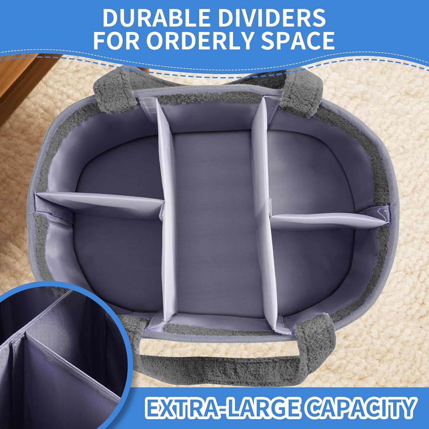 CCYLTL Plush Diaper Caddy Organizer - X Large