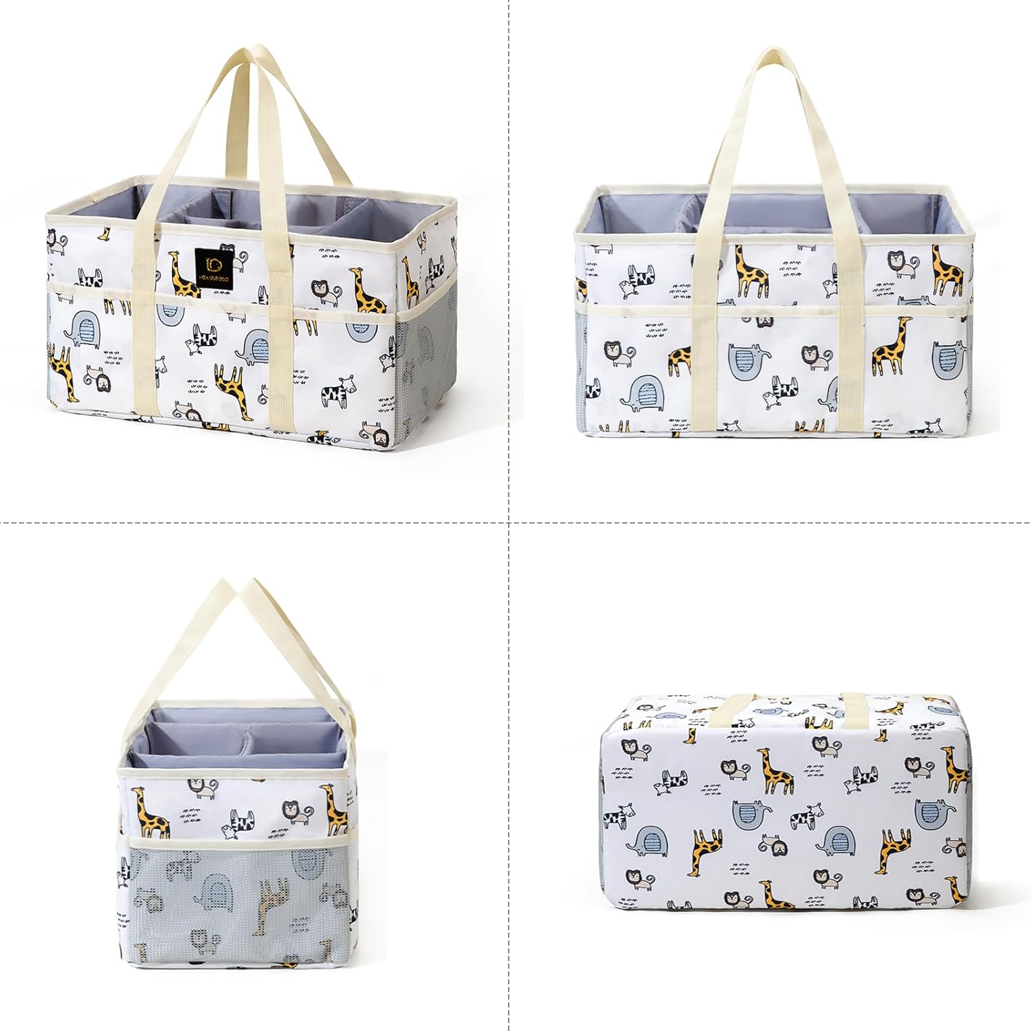JANSBEN Baby Diaper Caddy Organizer - Large Tote Bag for Newborn Essentials