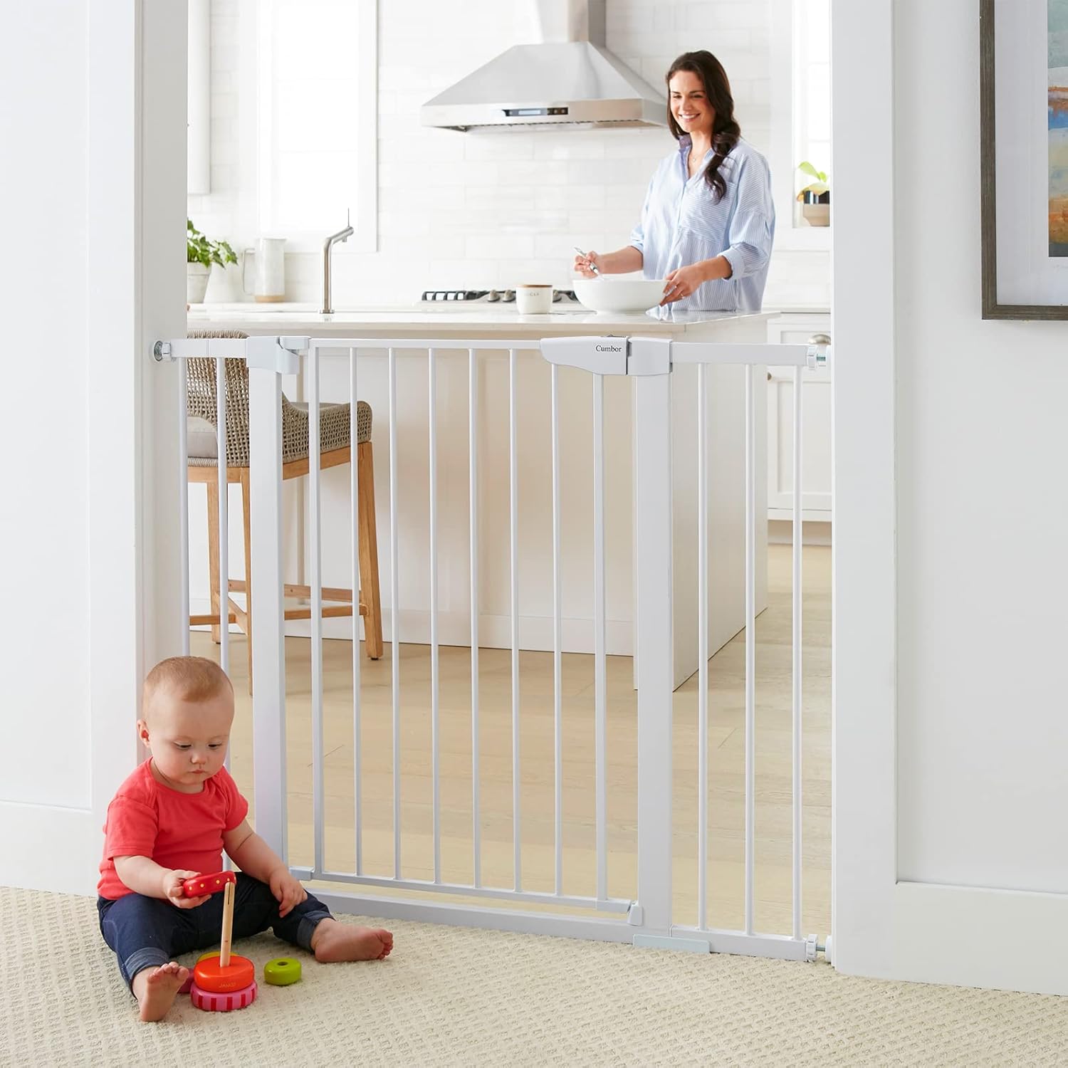 Cumbor 36 Extra Tall Baby Gate for Dogs and Kids