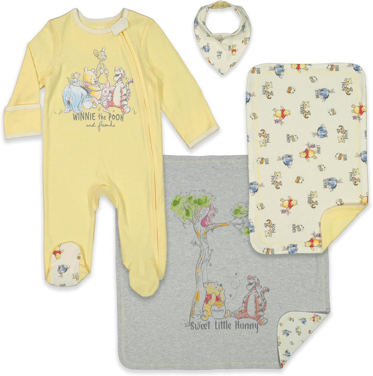 Disney Winnie the Pooh 4 Piece Sleep N Play Set