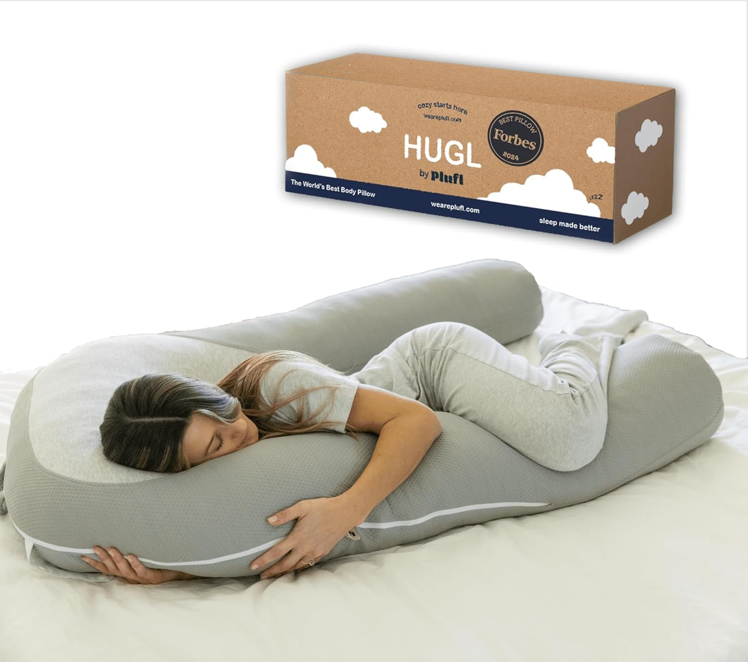 Plufl Hugl Cooling Body Pillow for Adults