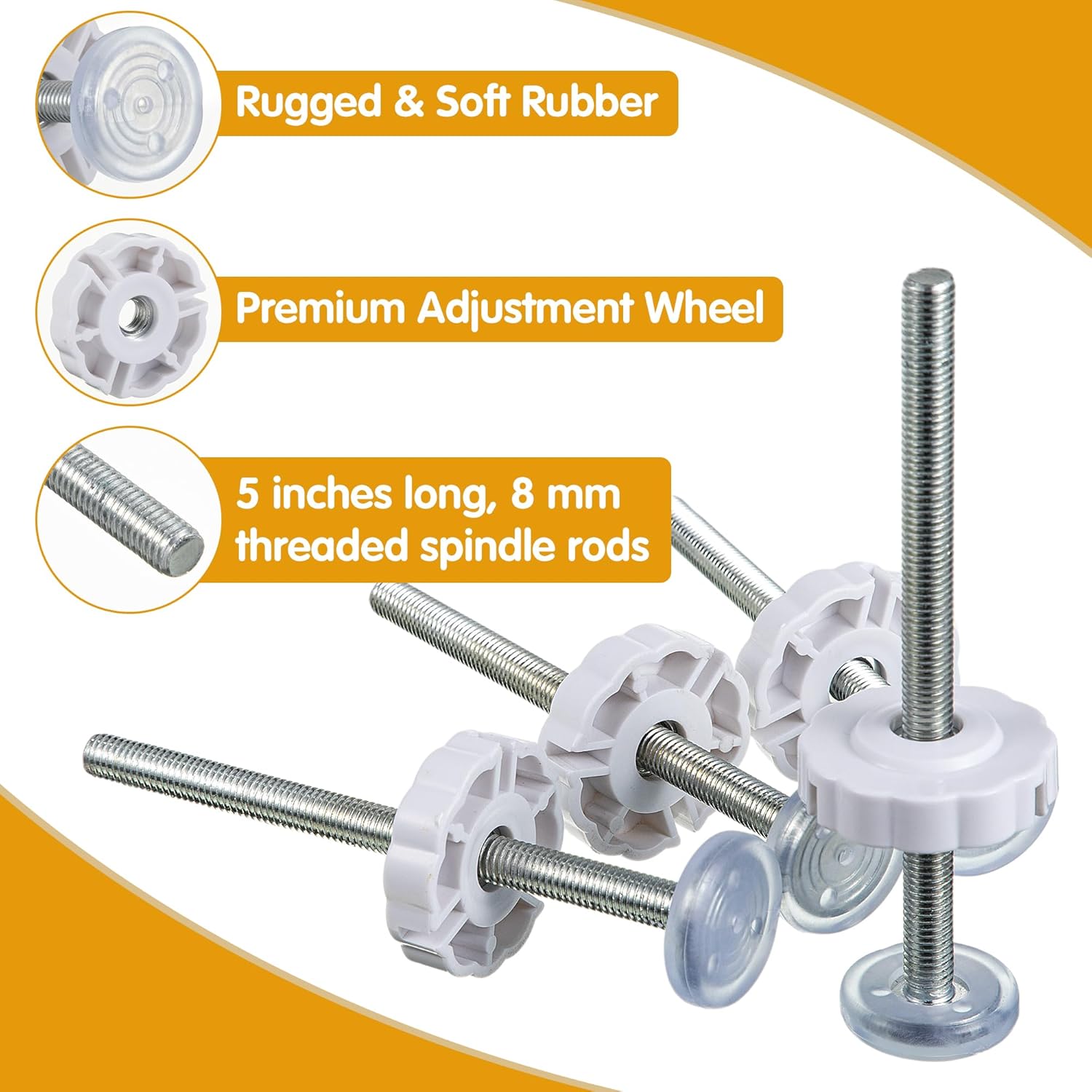 Dreyoo Baby Gate Extender 4 Pack M8 Spindle Rods 1