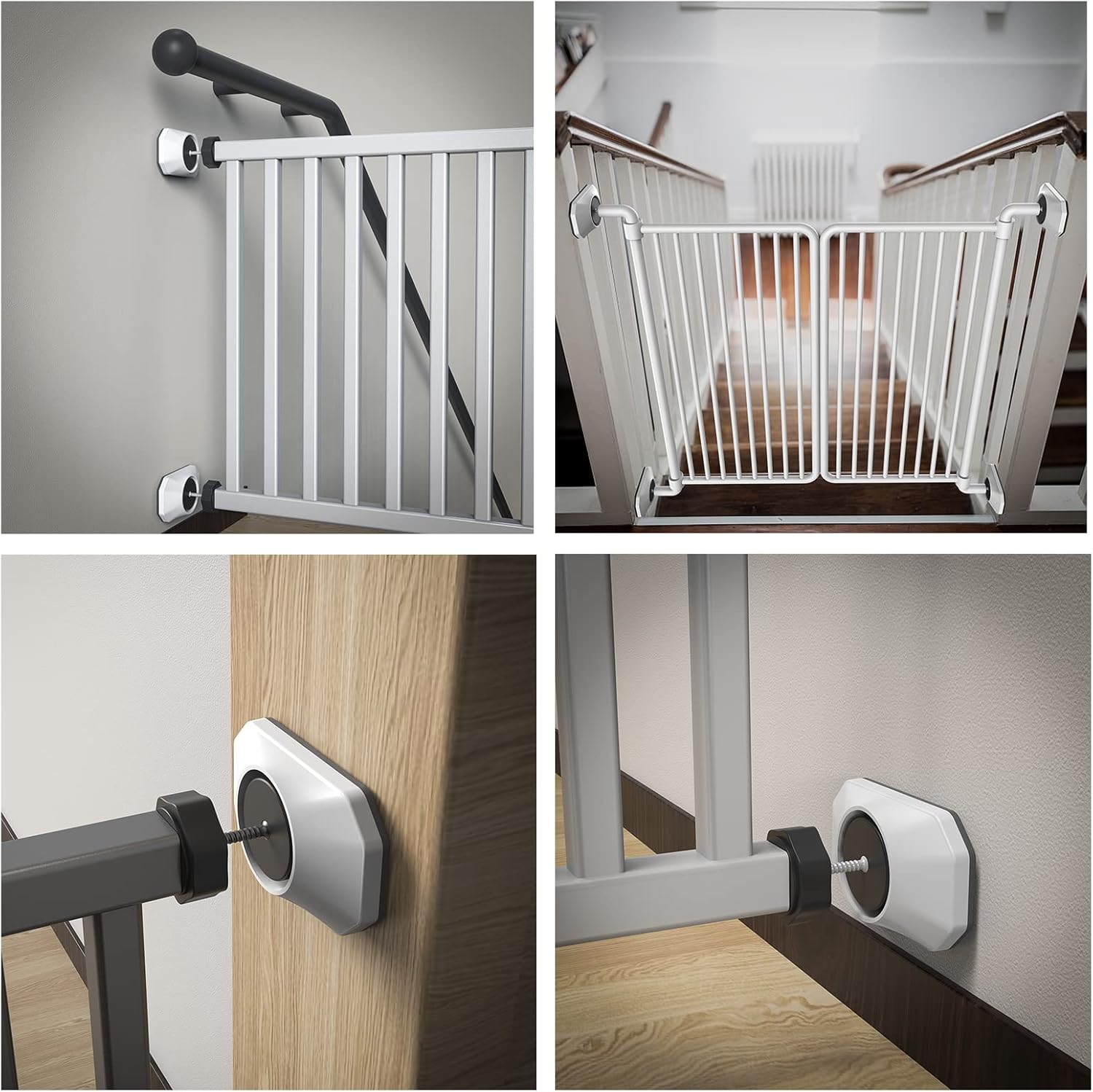 ICERO Baby Gate Wall Protector 4 Pack White 1