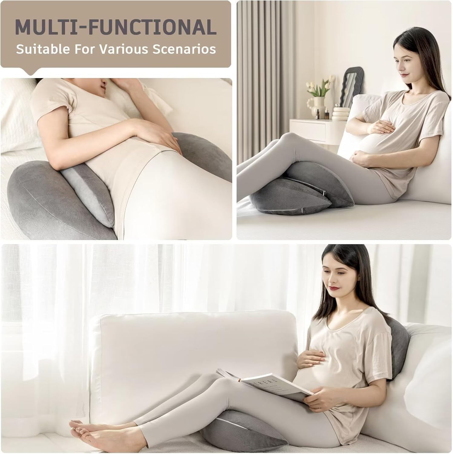 DOWNCOOL Pregnancy Pillow with Removable Cover 1