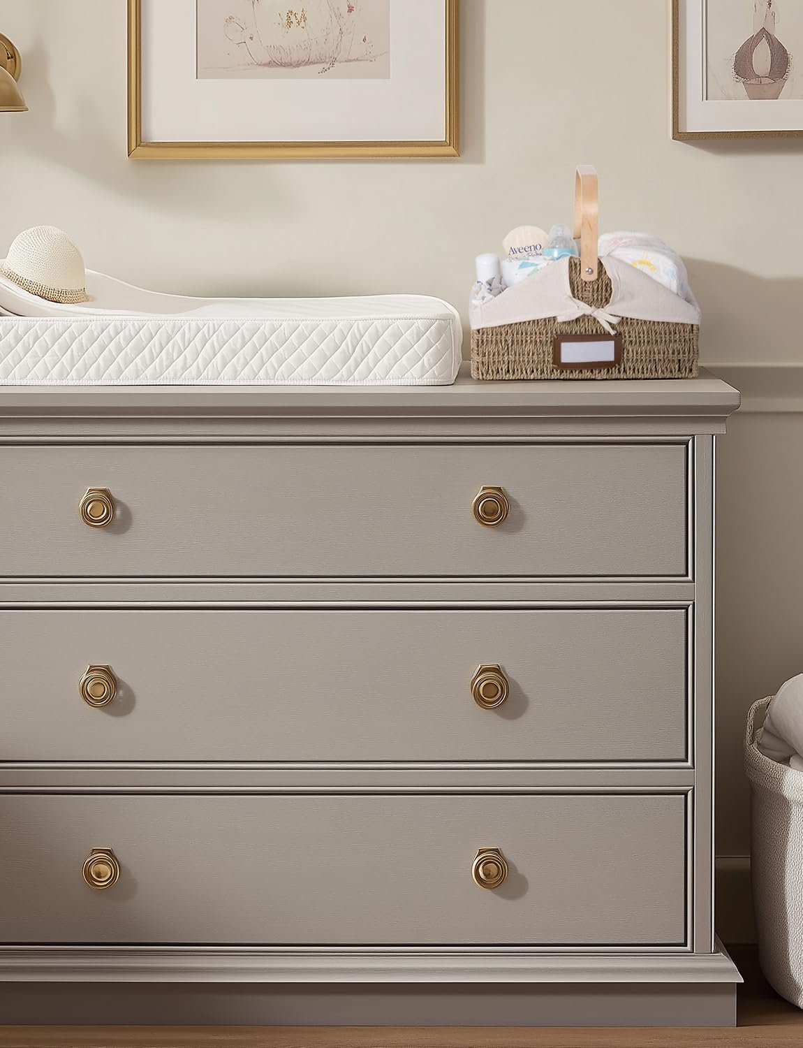 StorageWorks Wicker Diaper Caddy Organizer