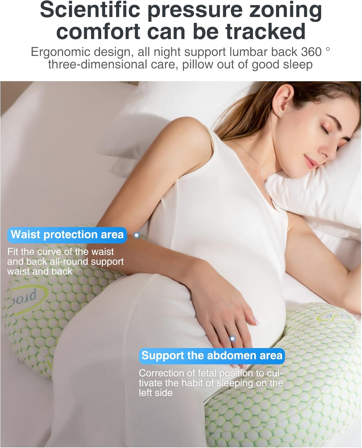 Busarilar Pregnancy Pillow for Back Legs Belly Hips Support