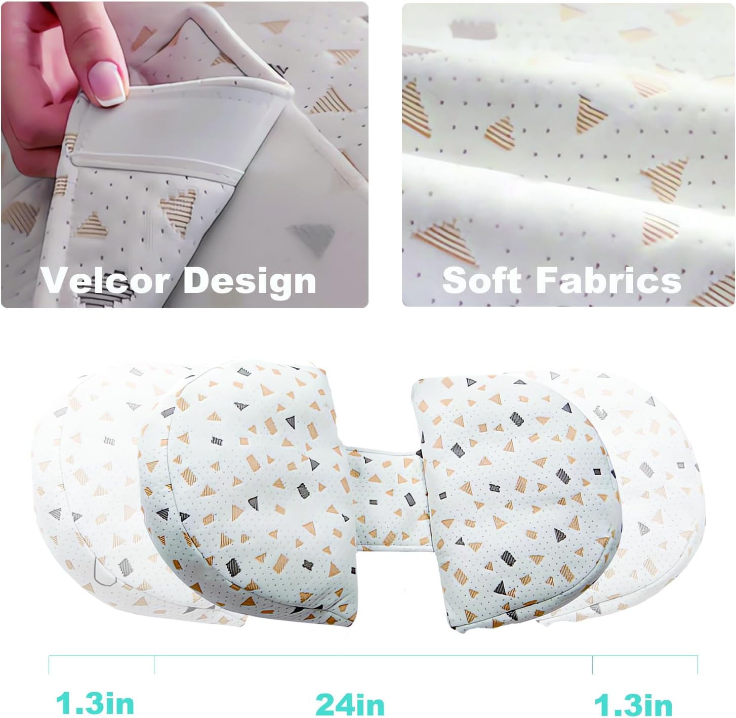 DOUBLE 2 C Pregnancy Body Pillow - Grey