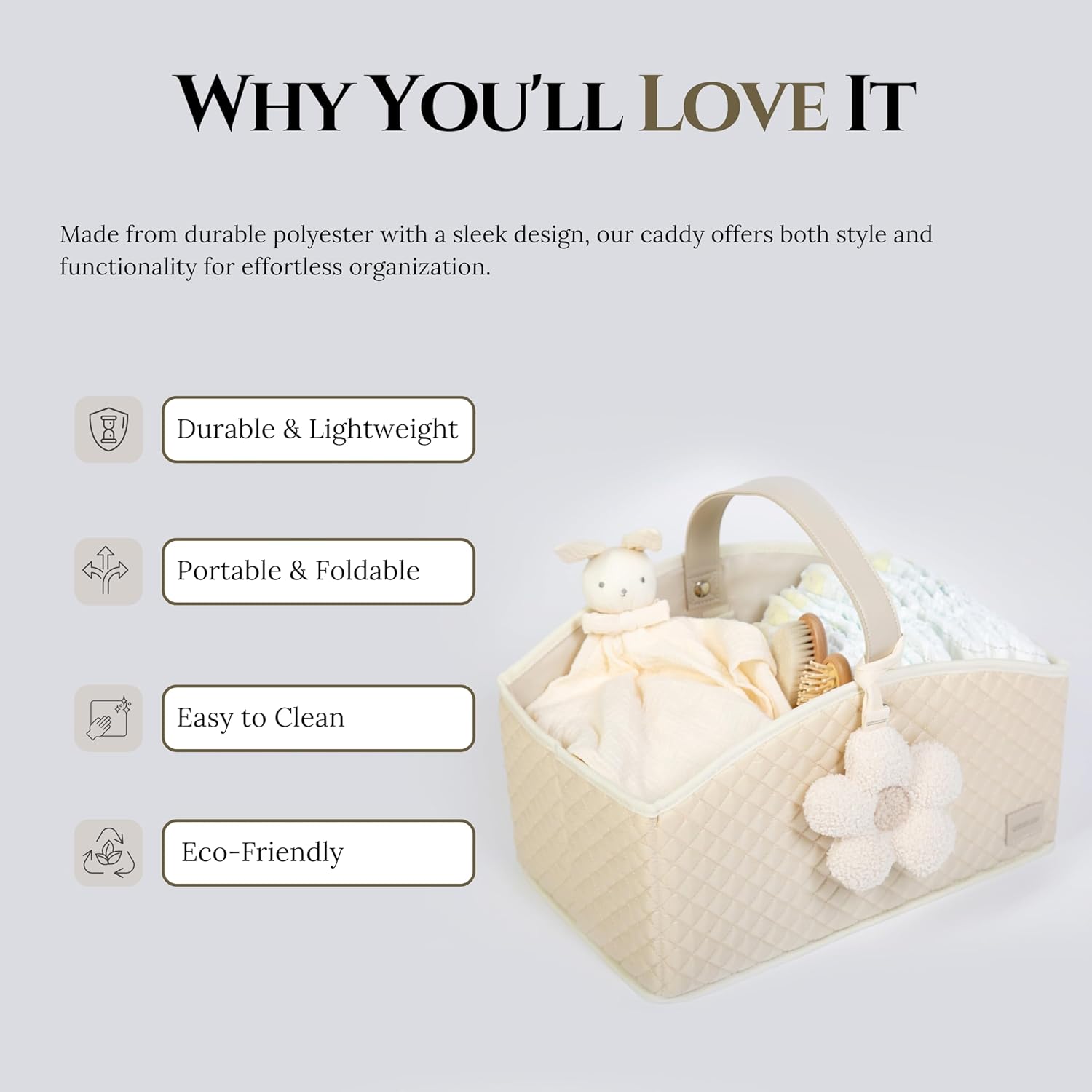 Cherubin Chic Baby Diaper Caddy Organizer