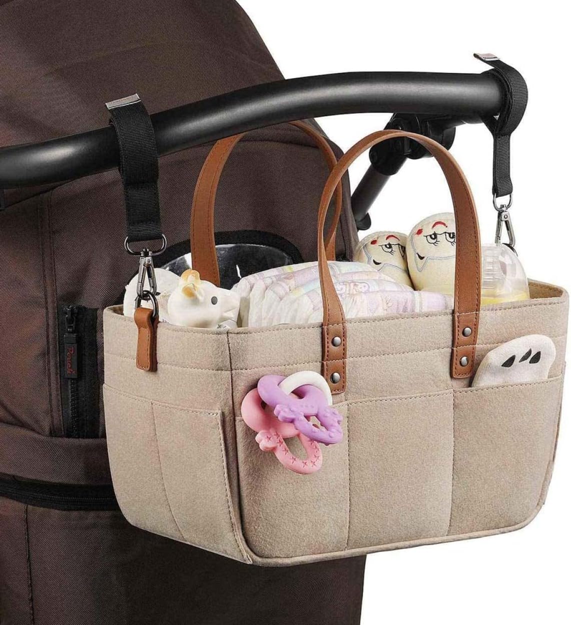 Baby Diaper Caddy Organizer Portable Storage Bin