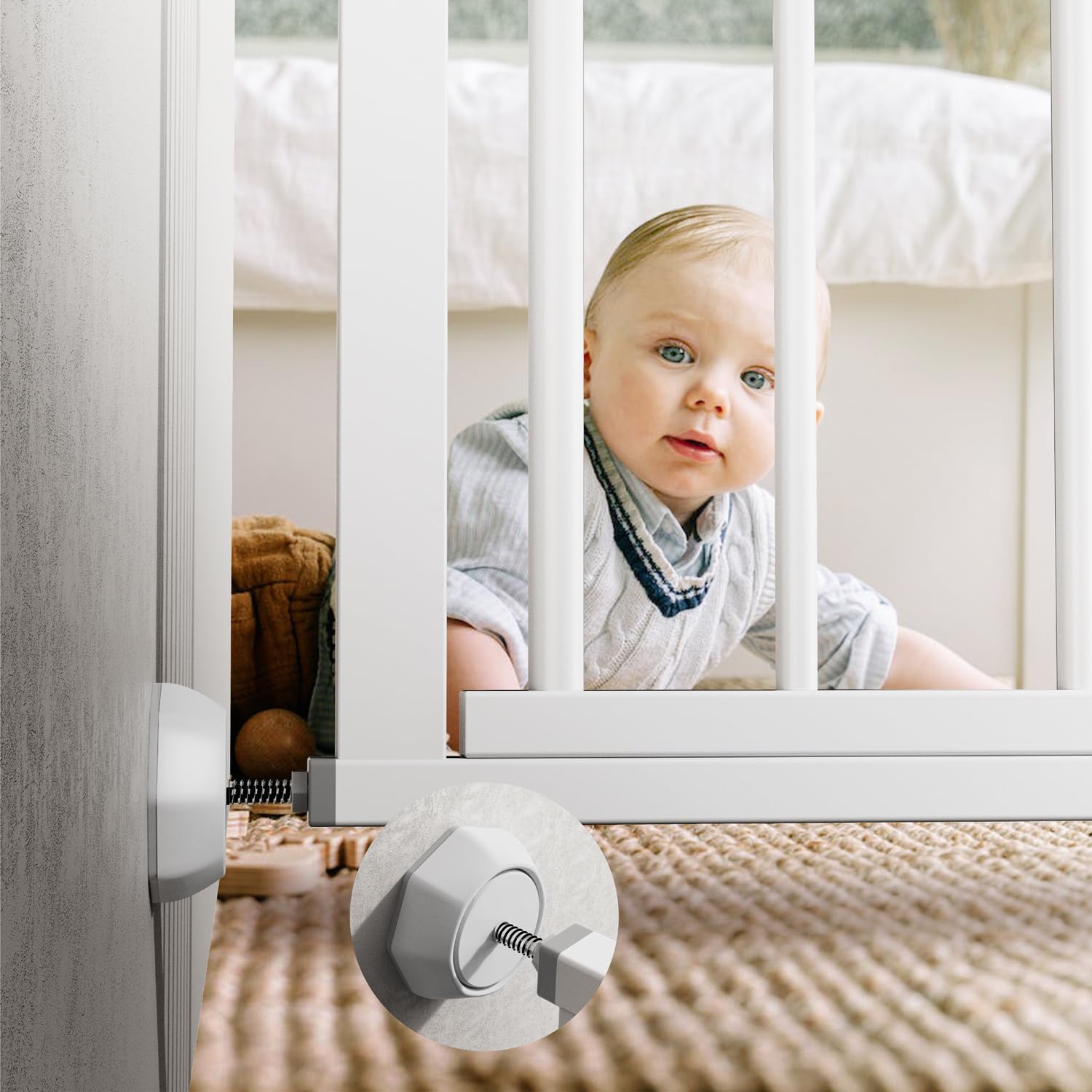 ICERO Baby Gate Wall Protector - 4 Pack White