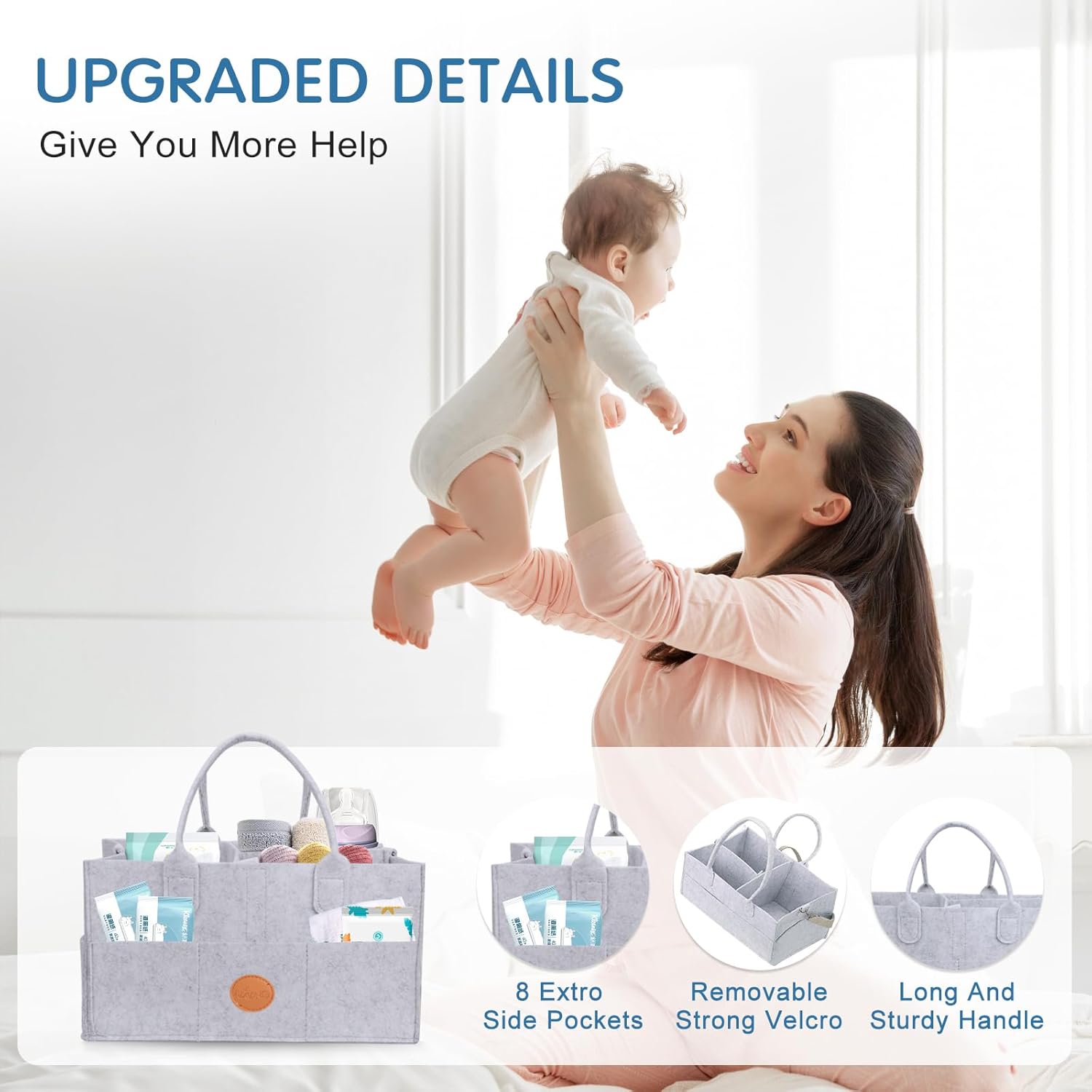 AIXIANG Portable Diaper Caddy Organizer for Newborns