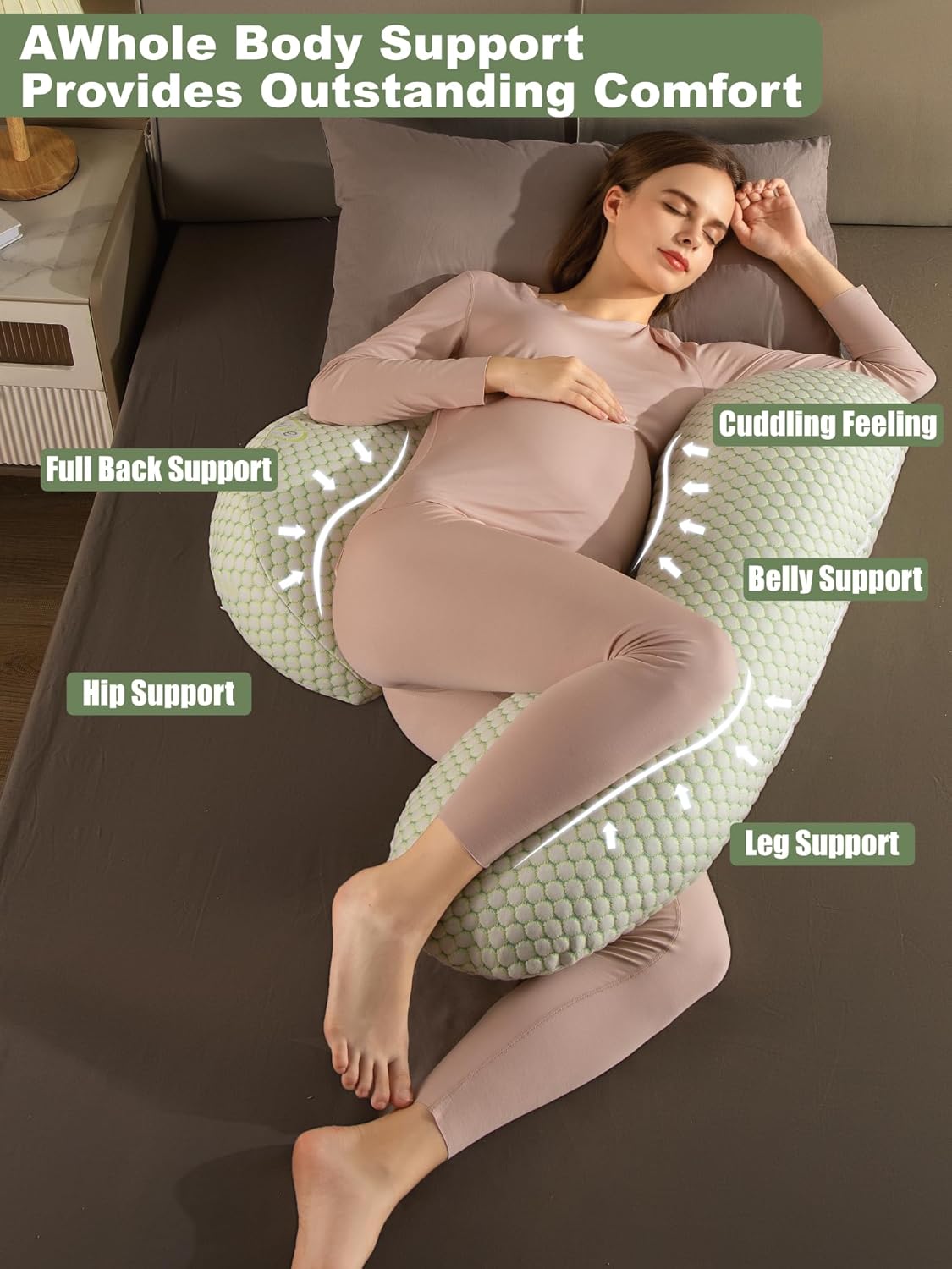 Anfrandce Pregnancy Pillow for Better Sleep and Support