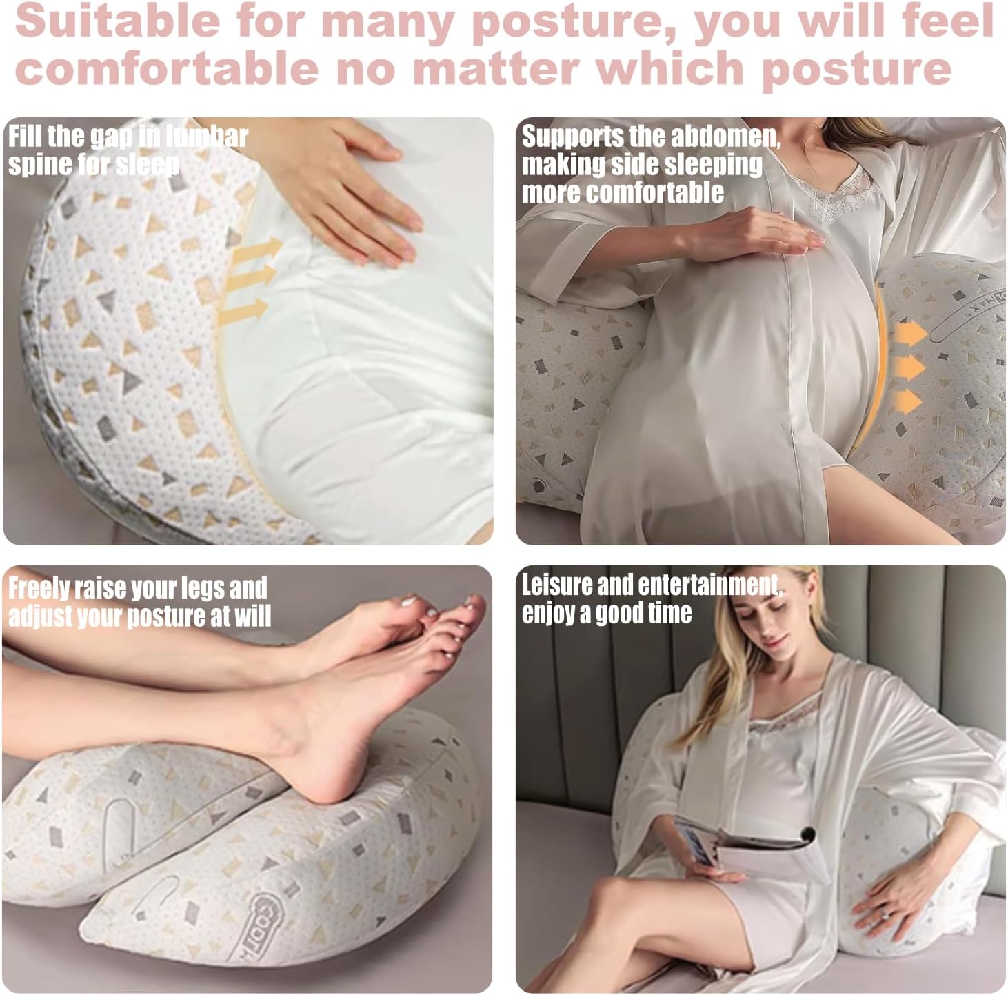 Anfrandce Pregnancy Pillow for Full Body Support