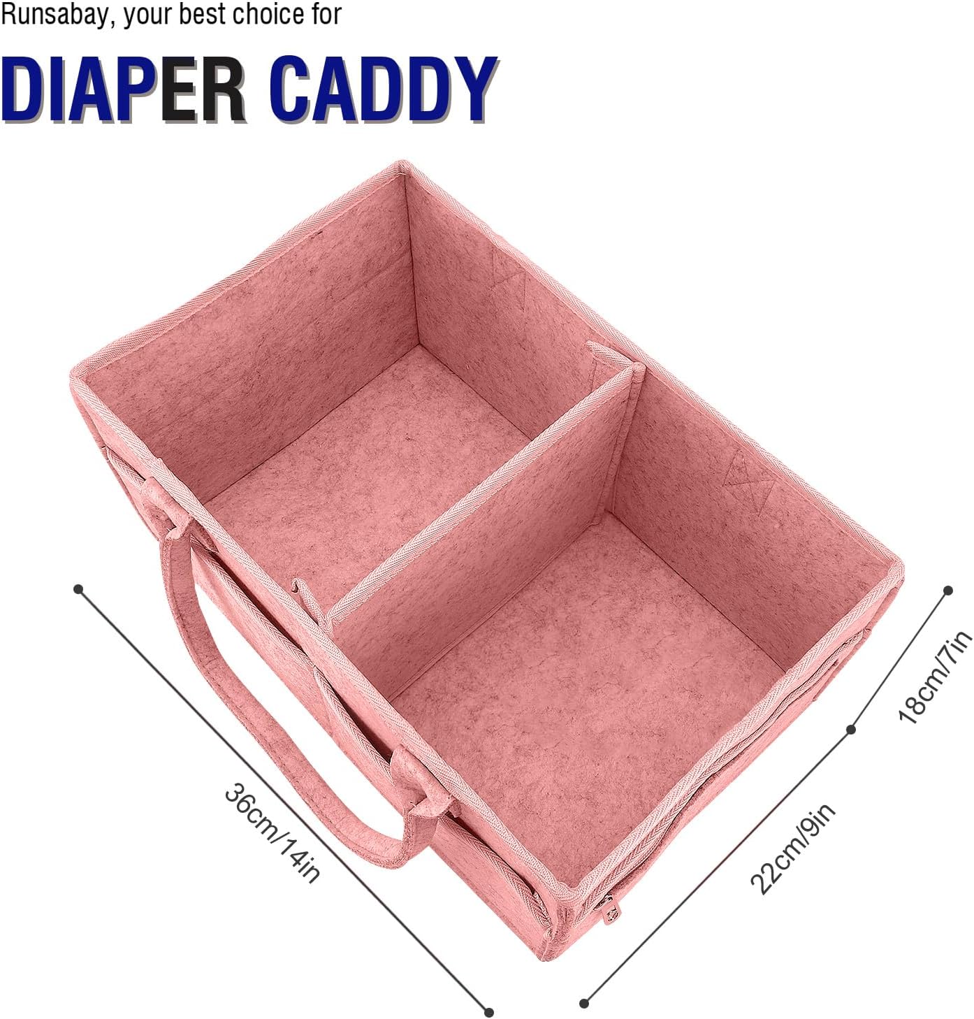 Runsabay Diaper Caddy Organizer - Pink