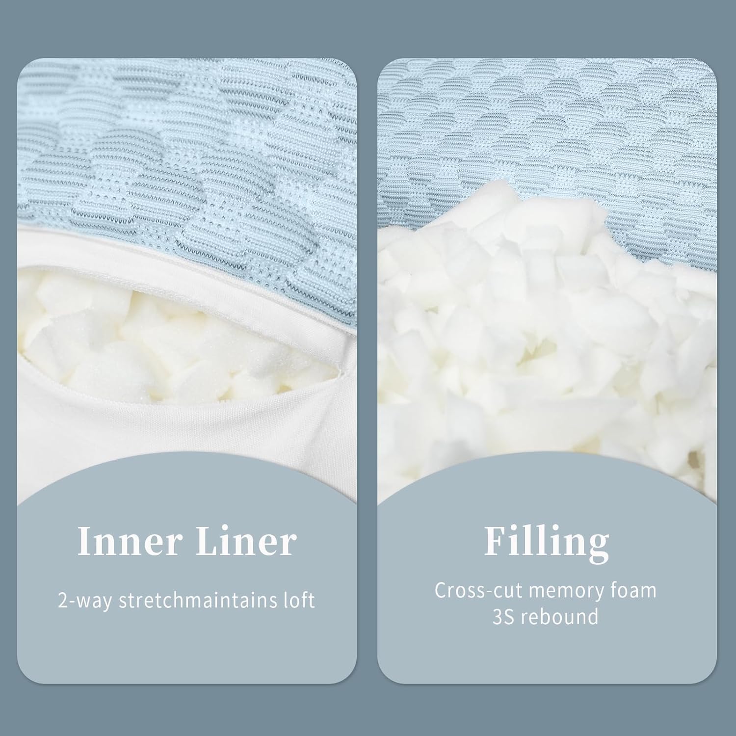 Cooling Pregnancy Pillow with Memory Foam and Adjustable Support