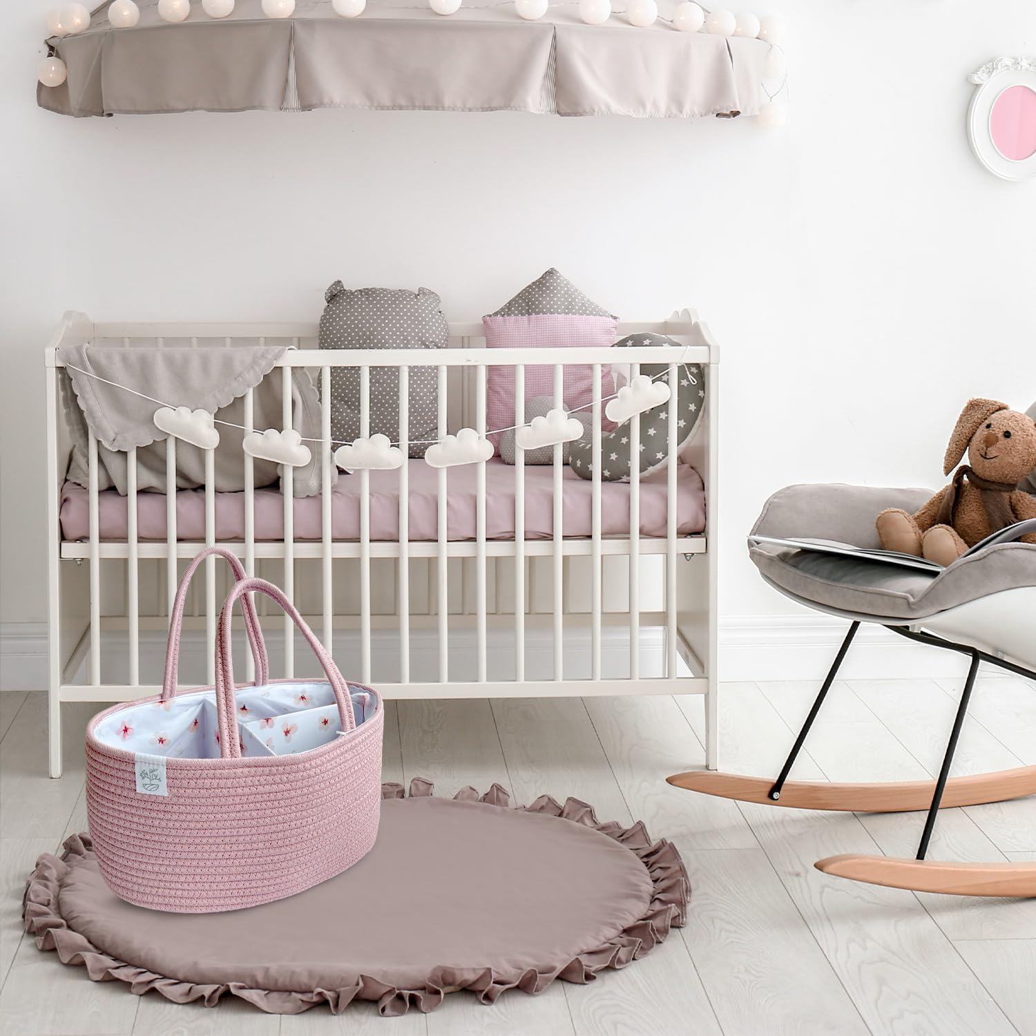 KiddyCare Diaper Caddy Organizer Pink