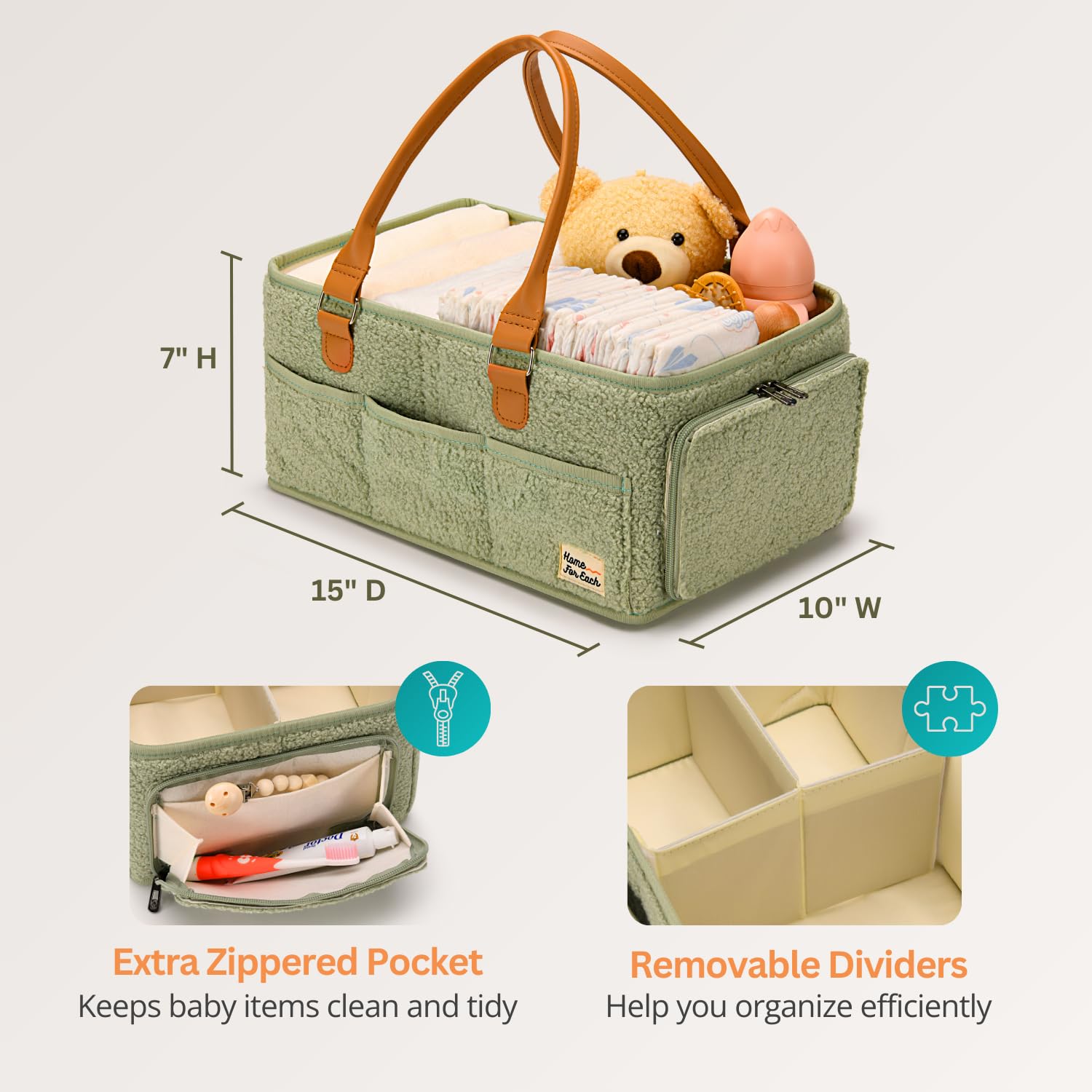 HOME FOR EACH Diaper Caddy Organizers Bundle 1