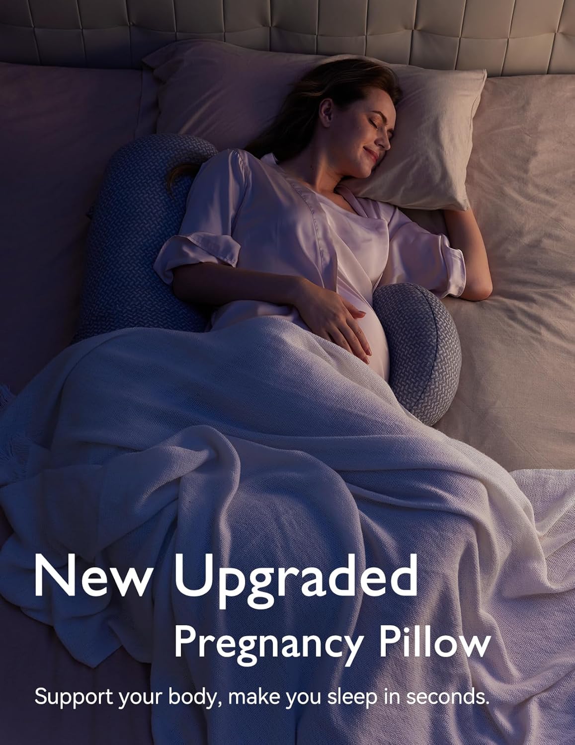 Momcozy Pregnancy Pillow with Air Layer Cover Grey