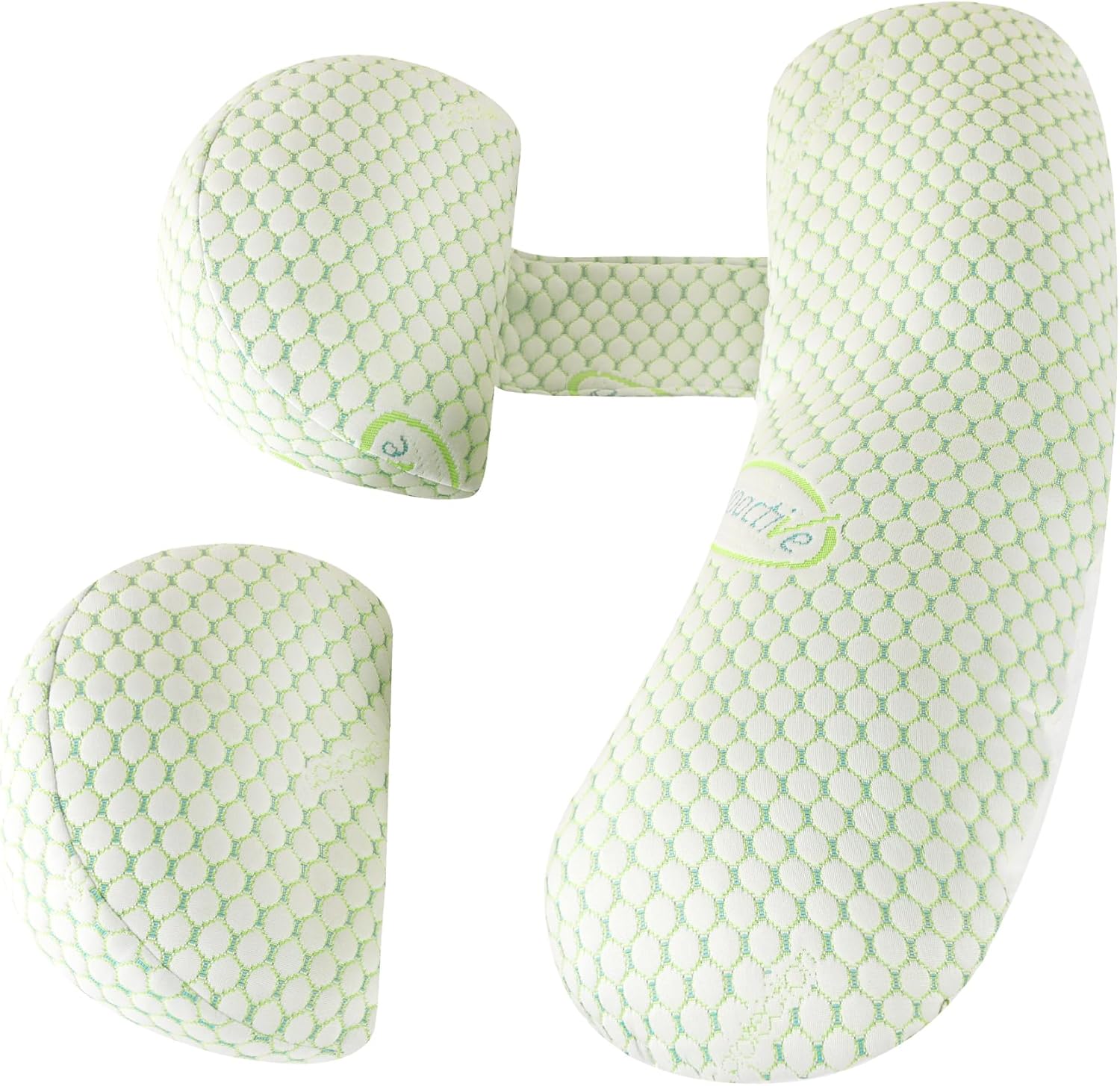 WQU Pregnancy Pillow with Adjustable Air Mesh Cover