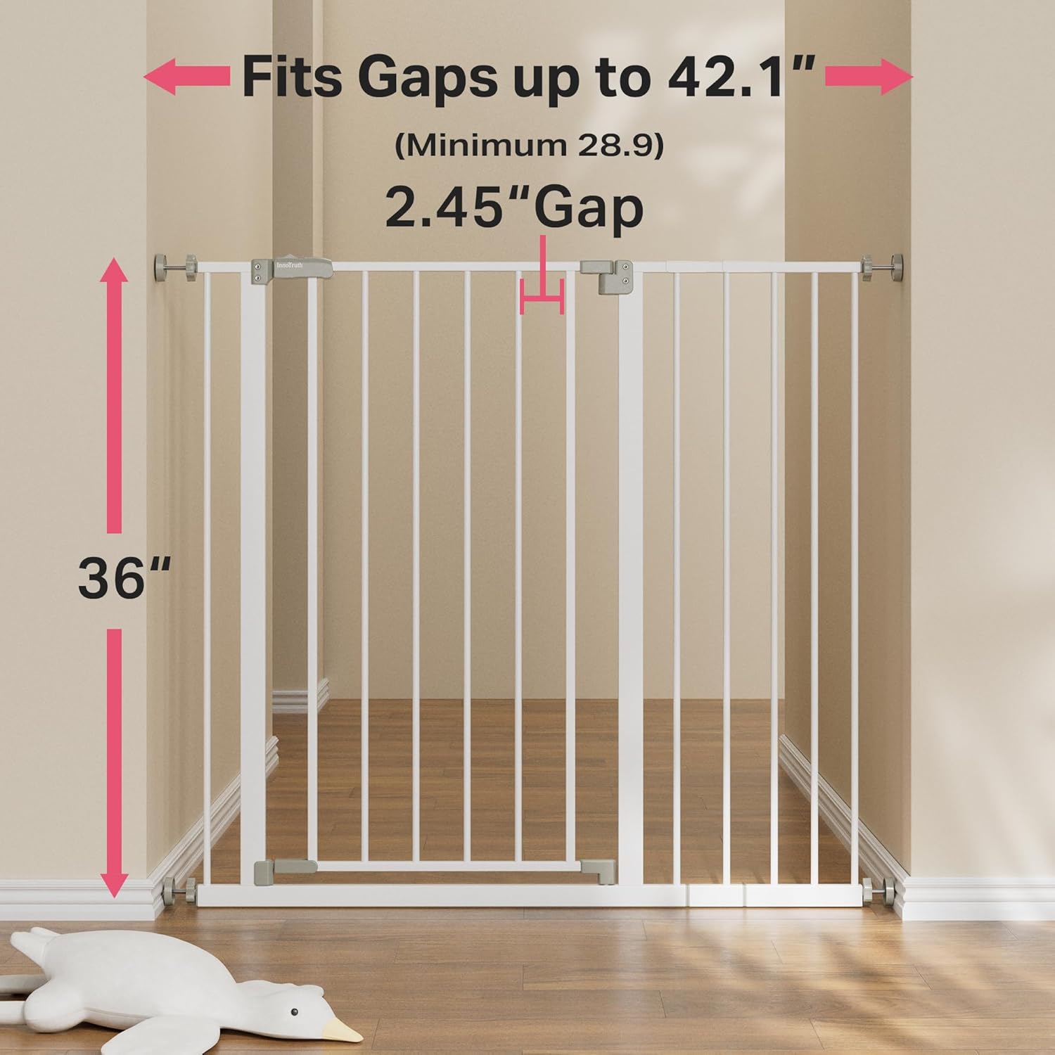 InnoTruth 36 Extra Tall Baby Gate with Dual Lock