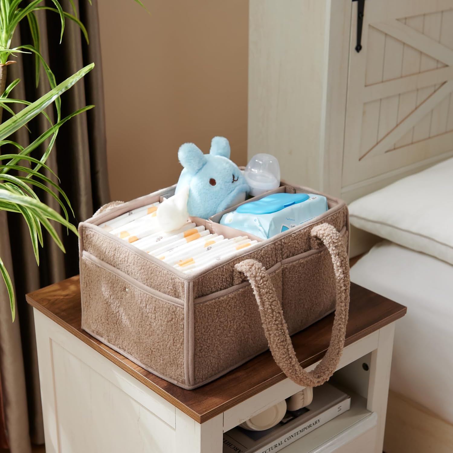 Luxury Little Diaper Caddy Organizer with Removable Dividers 1