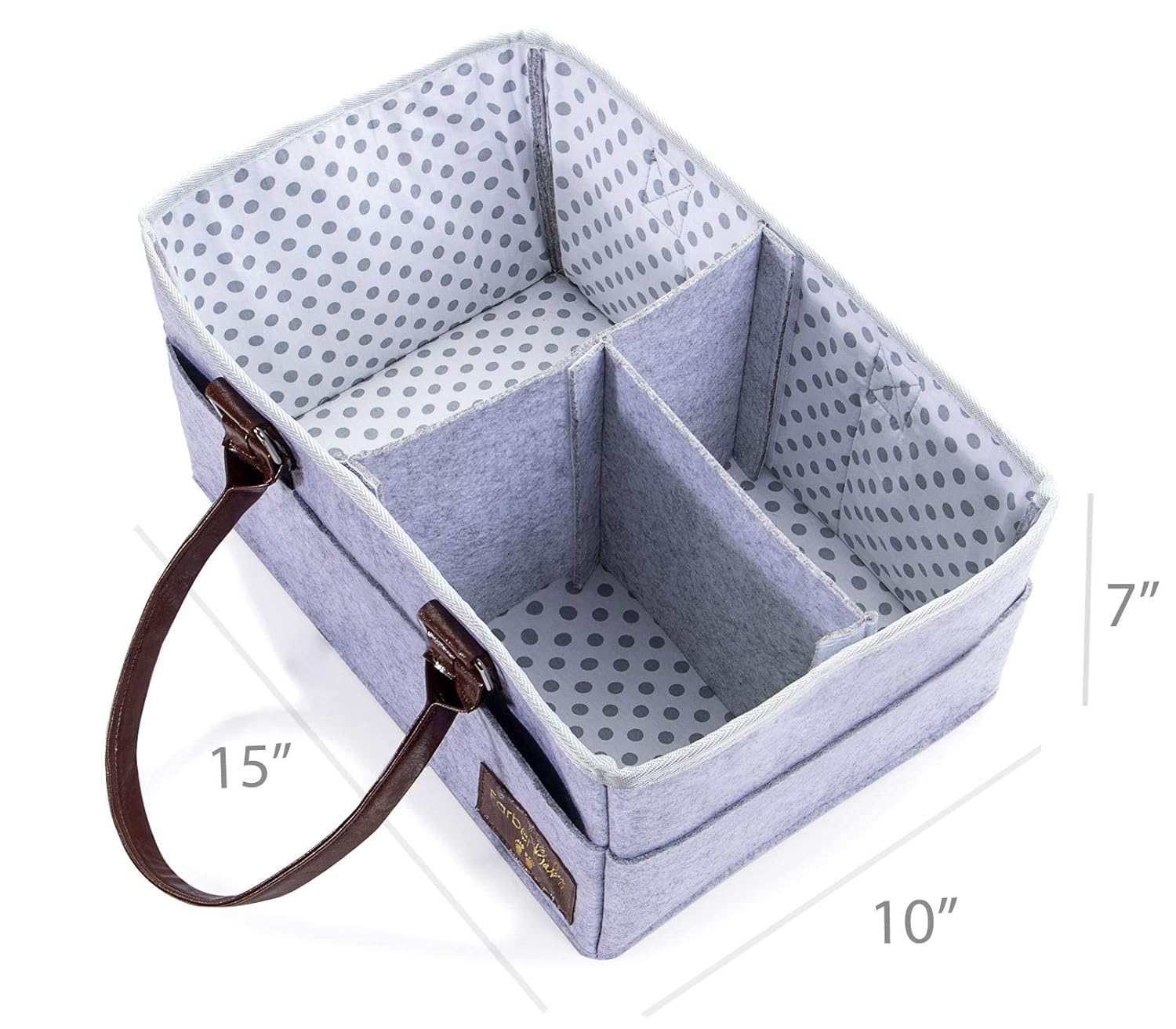 Farber Baby Diaper Caddy Organizer Light Gray