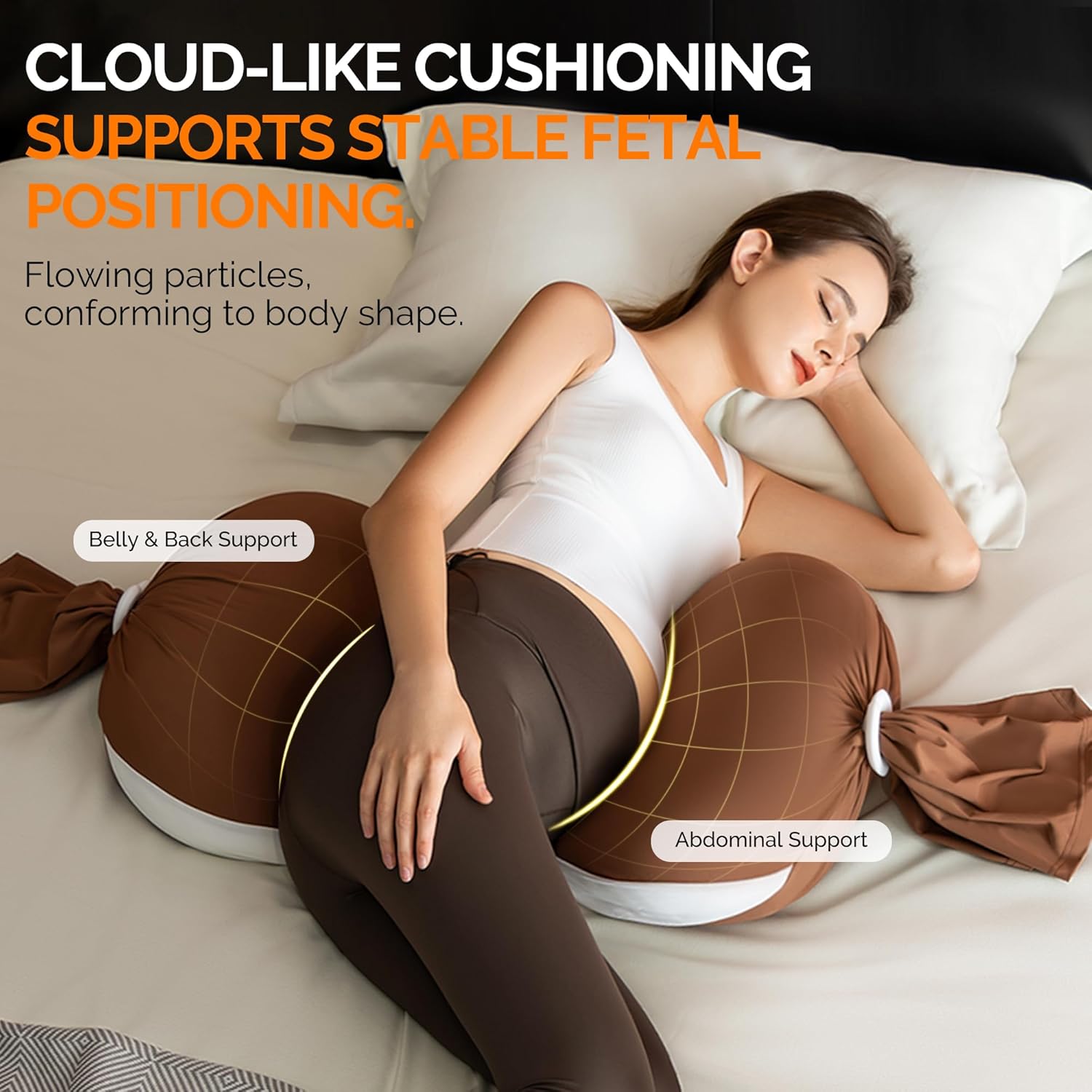 Fogkiss Pregnancy Pillow Adjustable Support for Comfort