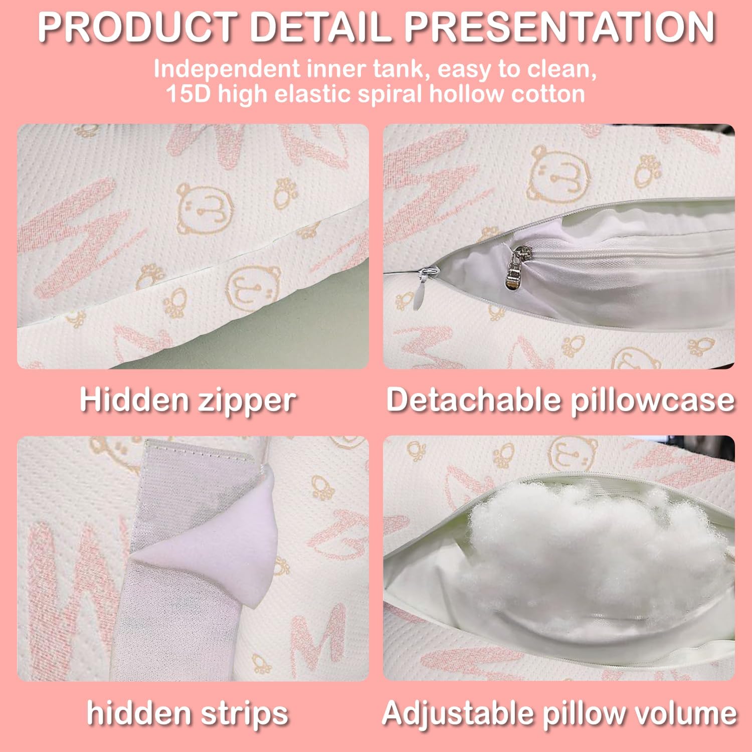 Oskeray Pregnancy Pillow with Adjustable Cover