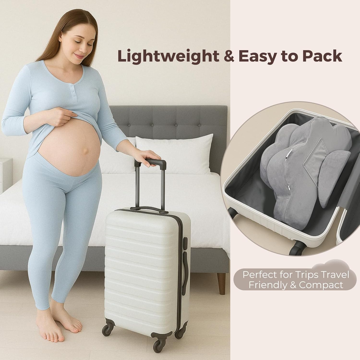 Memeluckon Pregnancy Pillow Gray