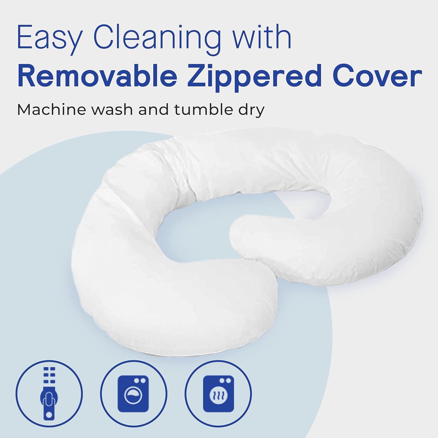 Restorology Pregnancy Pillow - 60 Inch C-Shaped Maternity Support 1