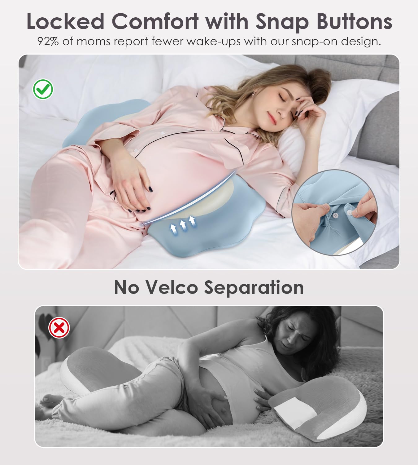 DONAMA Pregnancy Pillow with Cooling Case 1