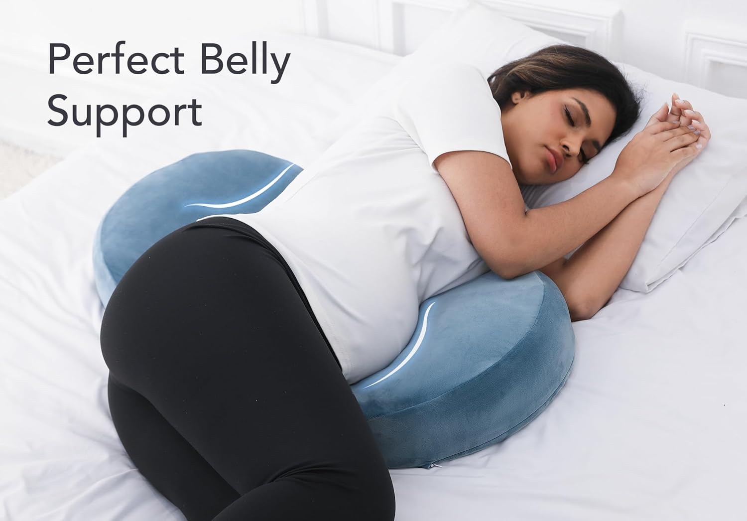 Yunari Pregnancy Pillow with Adjustable Width and W-Shaped Design