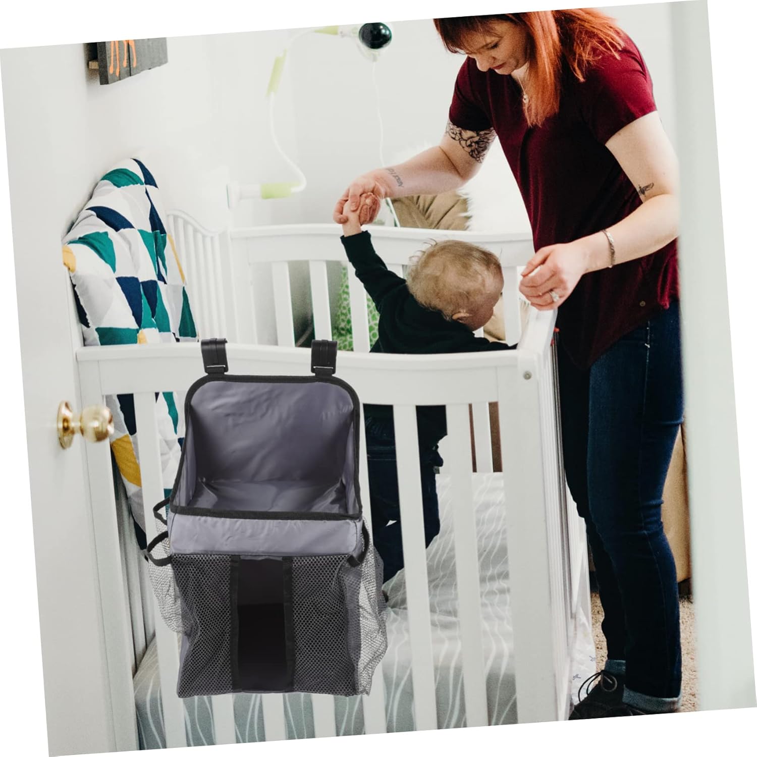 LIFKOME Multi Compartment Diaper Bag Tote Organizer