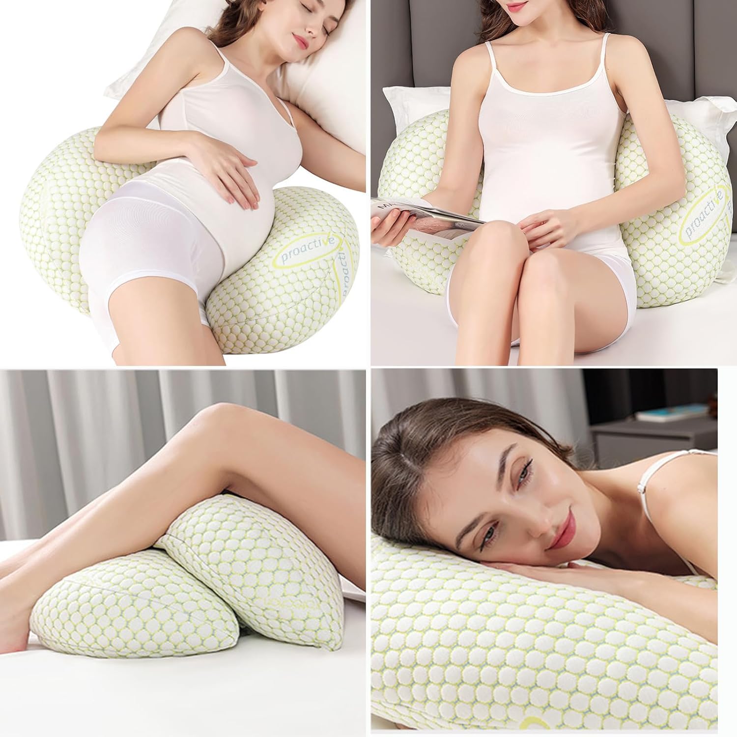 LGCLGY Pregnancy Pillow with Adjustable Wedge and Detachable Cover 1