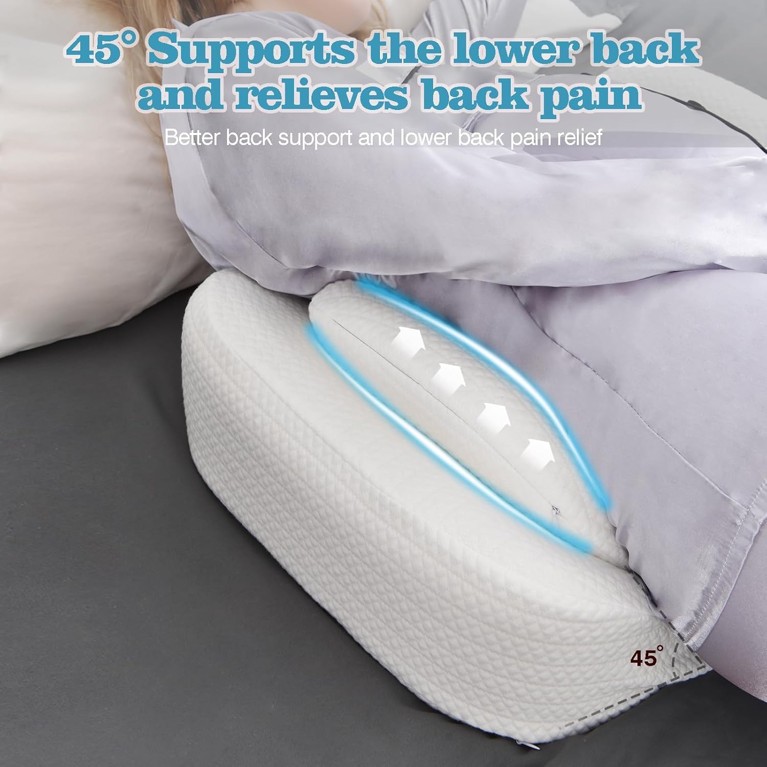 GOENDR Memory Foam Pregnancy Pillow with Cooling Cover