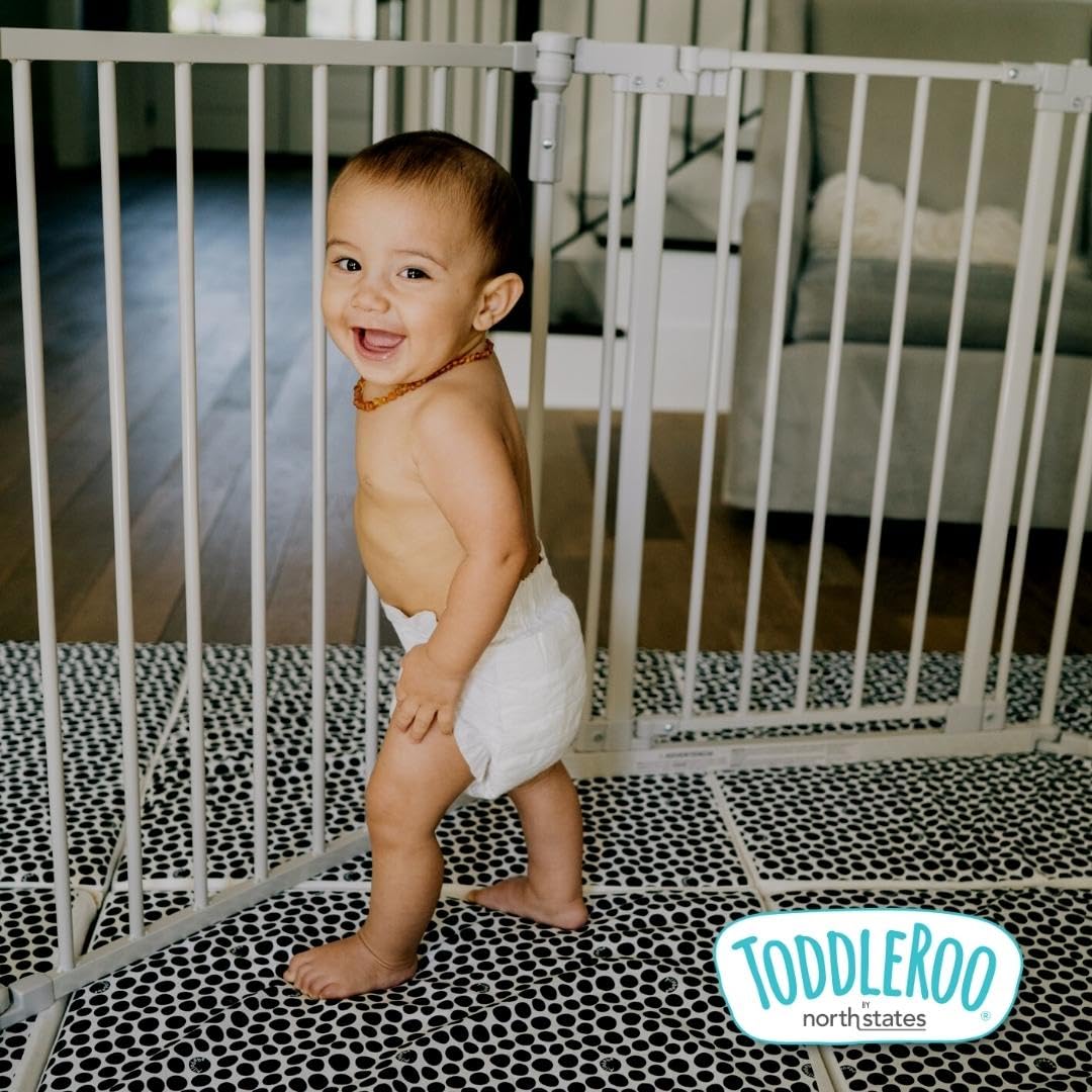Toddleroo 3 in 1 Metal Superyard 199 Wide with Wall Mount Kit 1