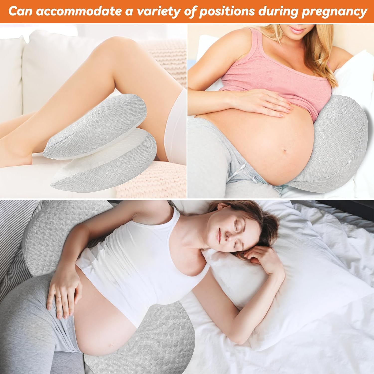 YLMXBZZ Pregnancy Pillow with 30 Slope and Double Sided Support