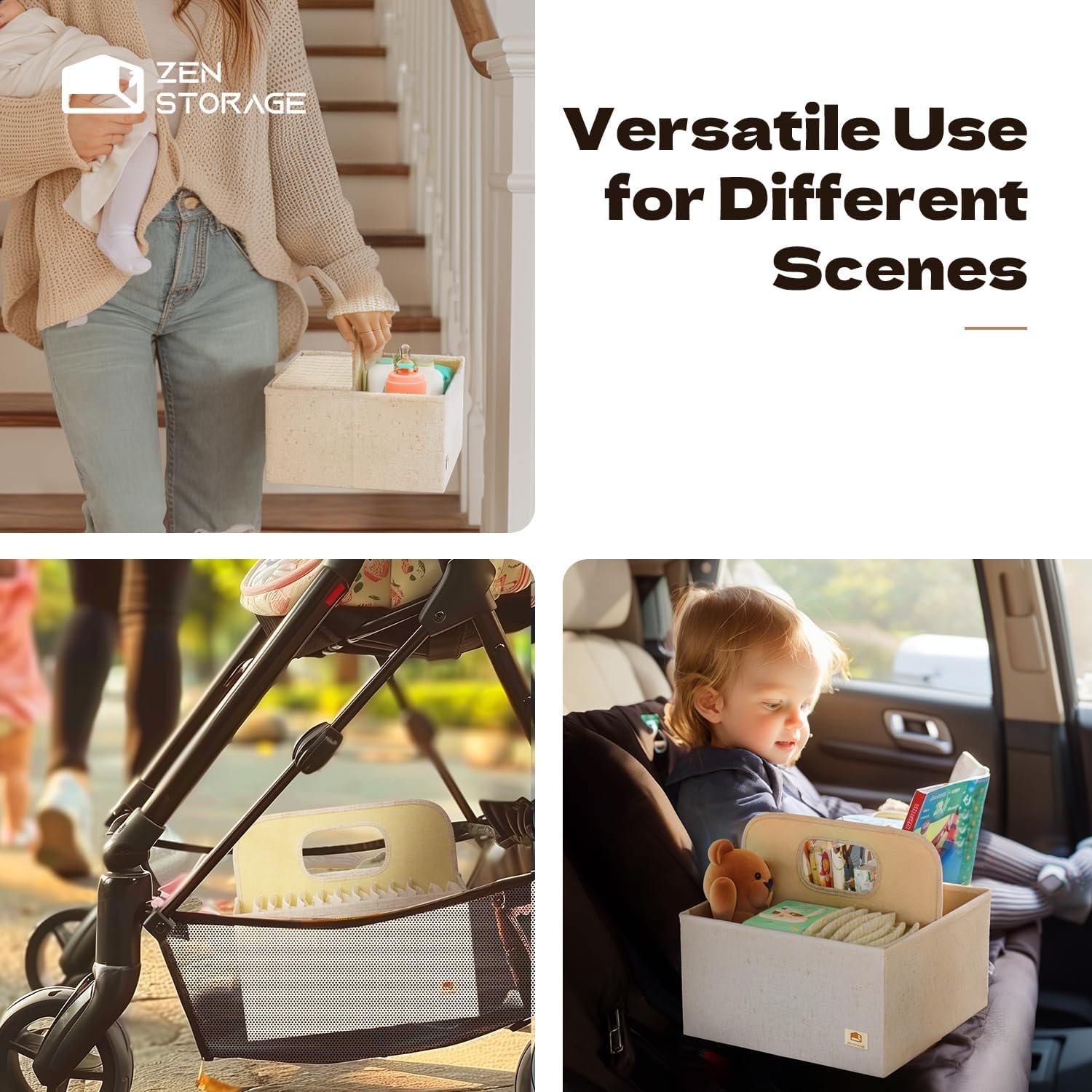 ZenStorage 2Pack Baby Caddy Organizer for Essentials
