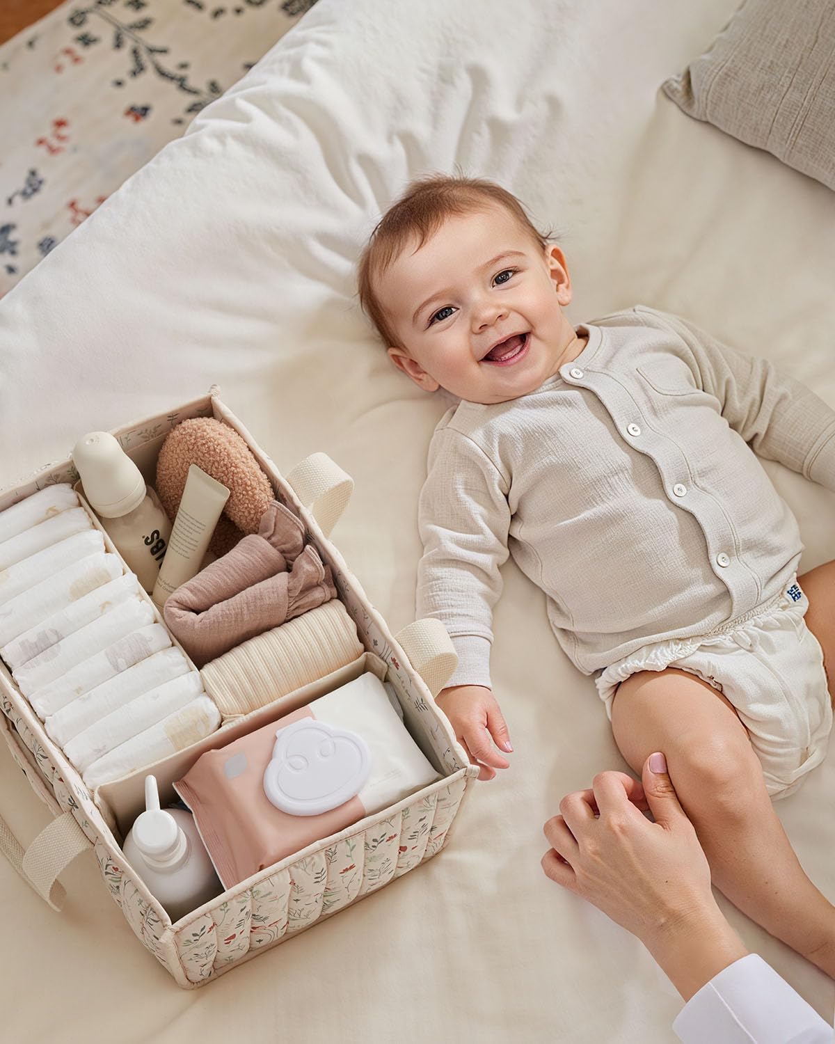 Blissful Diary Floral Diaper Caddy Organizer