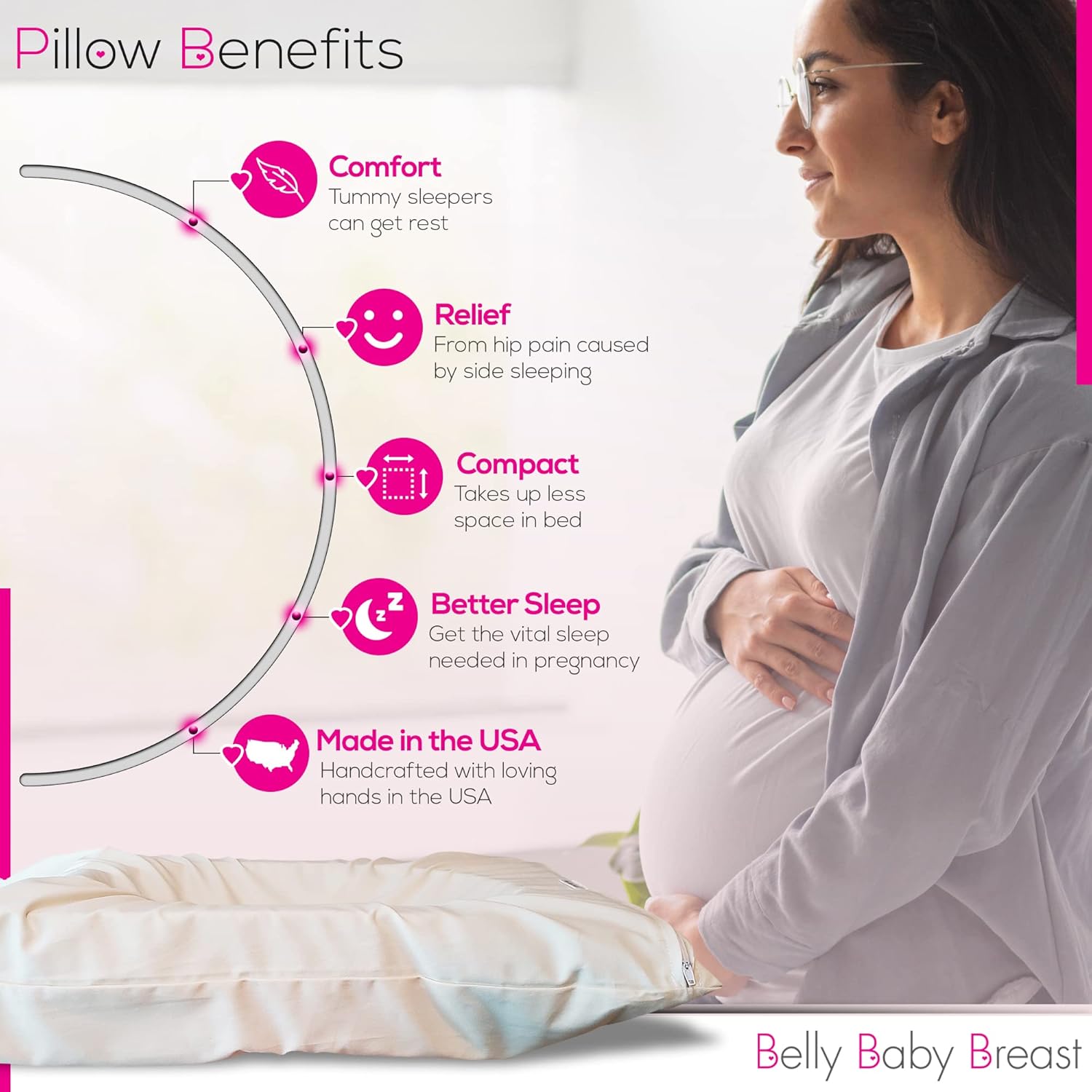 Belly Baby Breast Pillow for Stomach Sleepers 1
