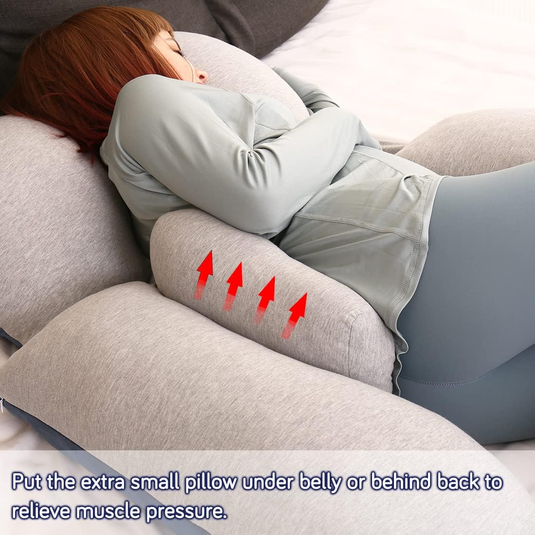 MOON PINE 60 Inch Pregnancy Pillow with Detachable Cover