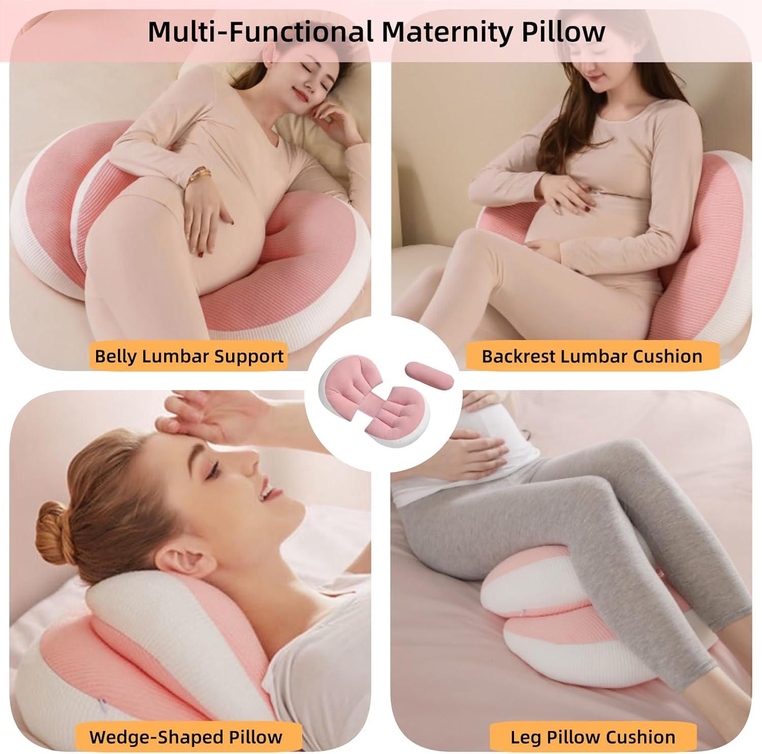 Iramoiri Pregnancy Pillow with 30 Slope Pink