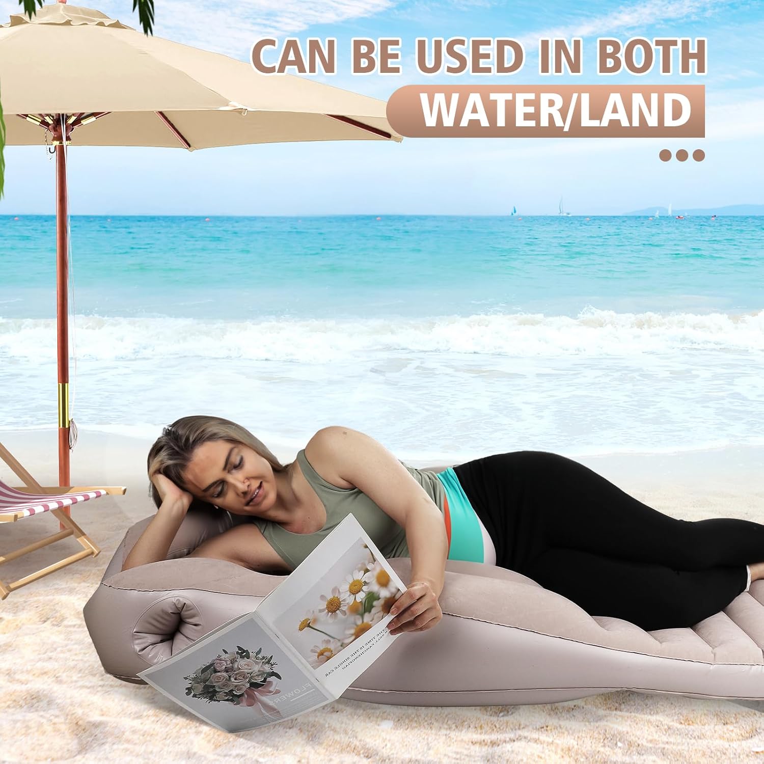 Toggloo Inflatable Pregnancy Pillow with Belly Hole Gray 1