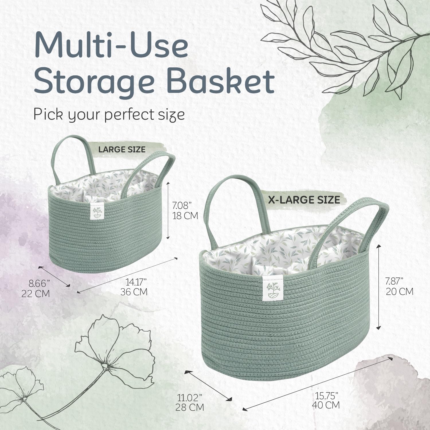 KiddyCare Diaper Caddy Organizer Gray with Handle