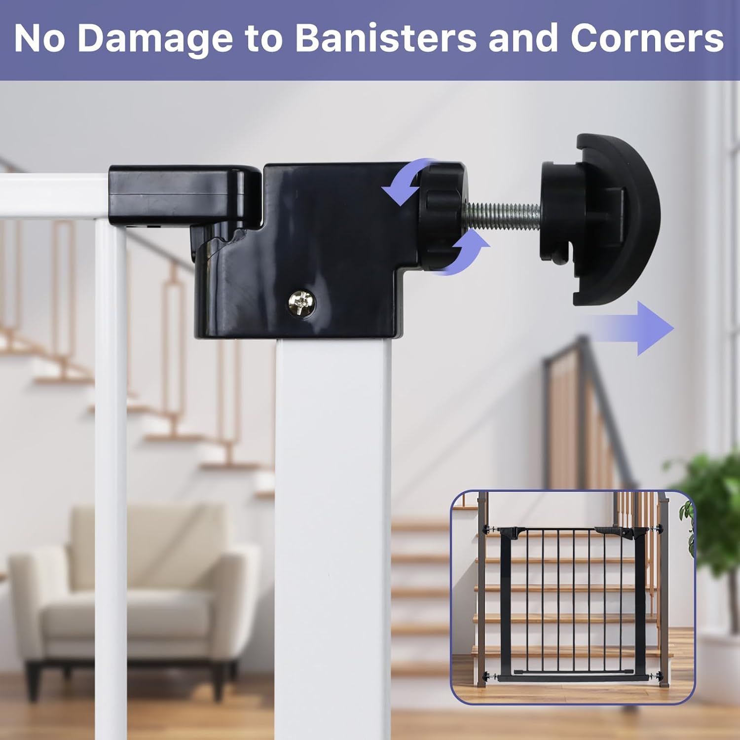 Universal Banister Adapter Kit 2 Pack - Black