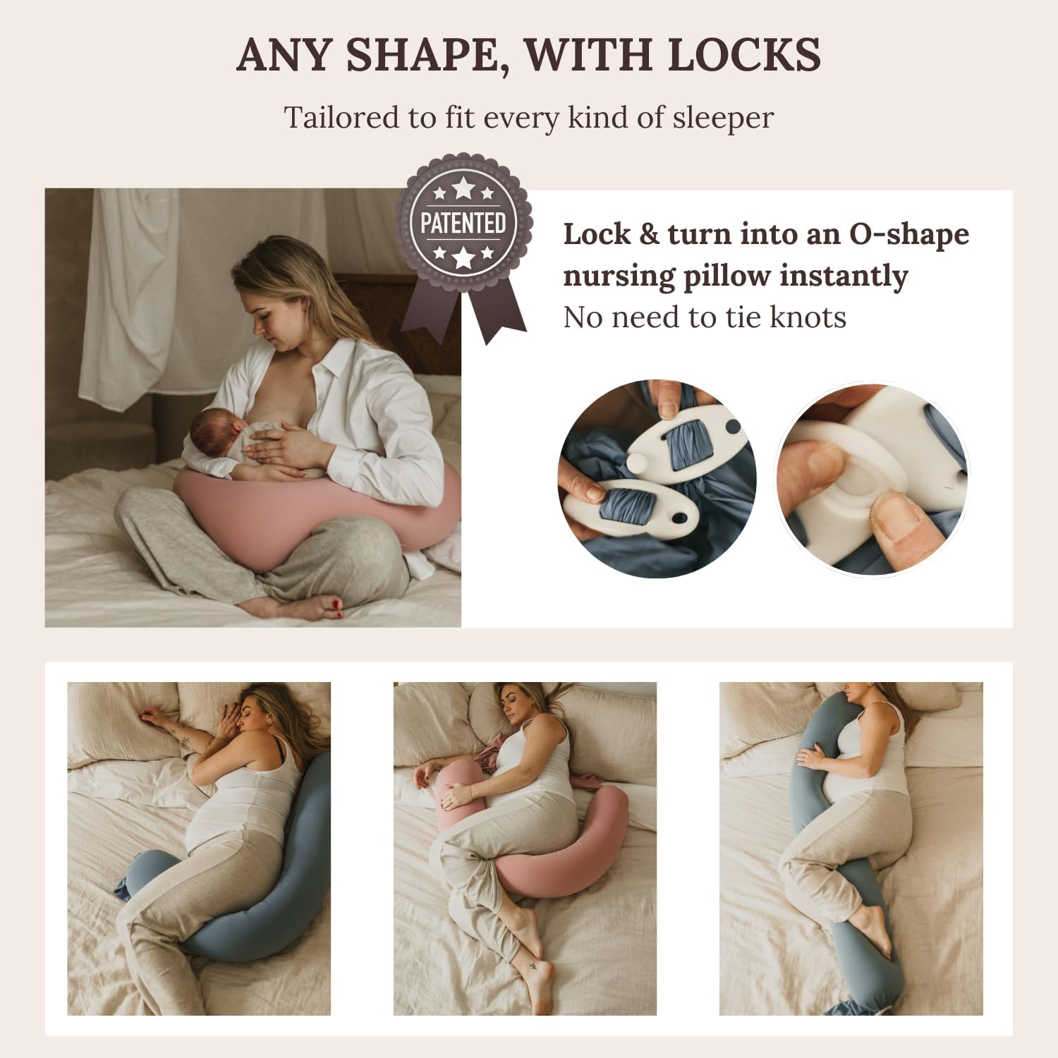 Cuddobaby 5-in-1 Cooling Pregnancy Pillow with Travel Bag
